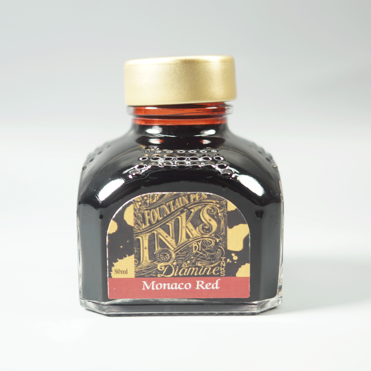 DIAMINE 827903 Manaco Red Color Fountain Pen 80 ML Ink Bottle  SKU 71195