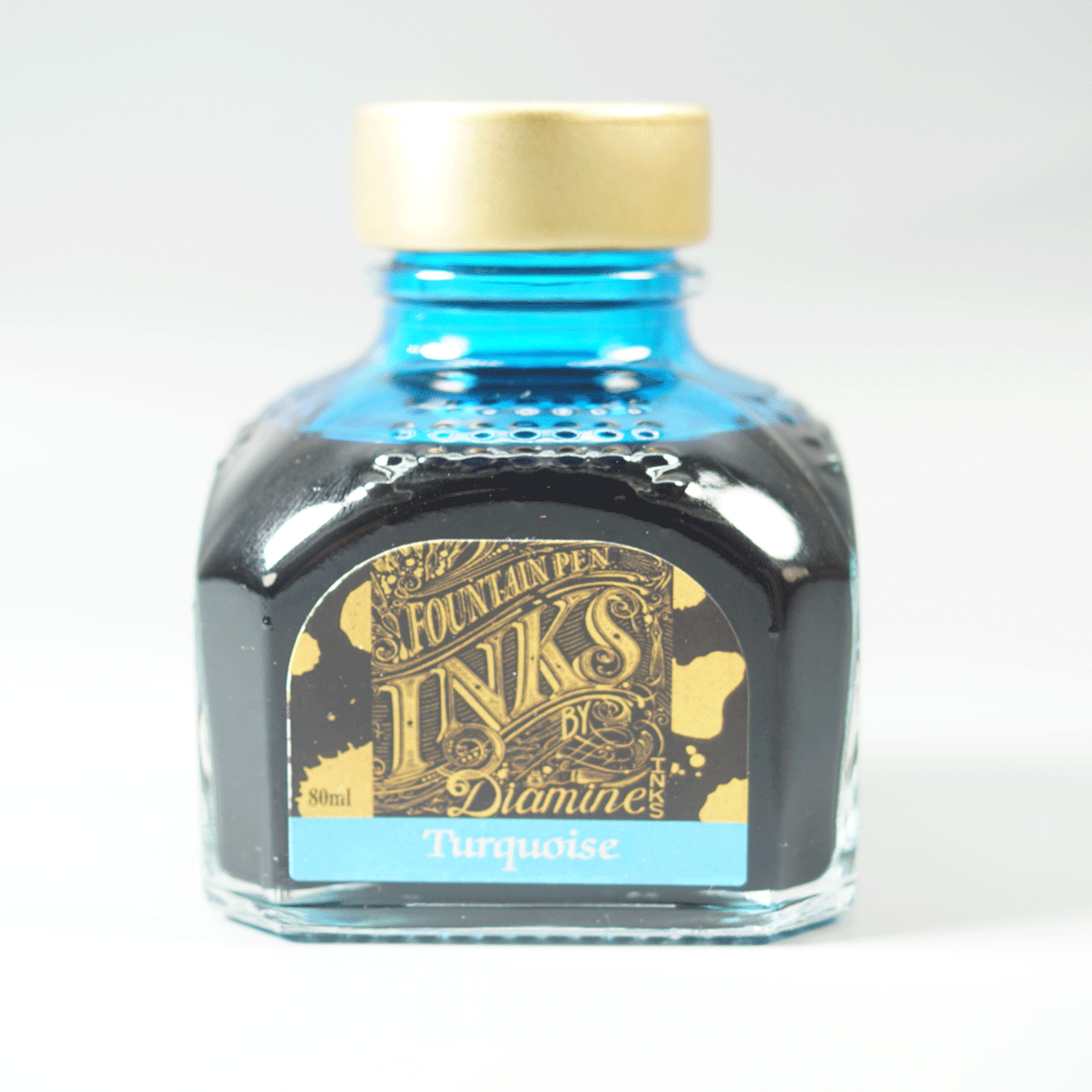 DIAMINE 828711 Turquoise Color Fountain Pen 80 ML Ink Bottle  SKU 71201