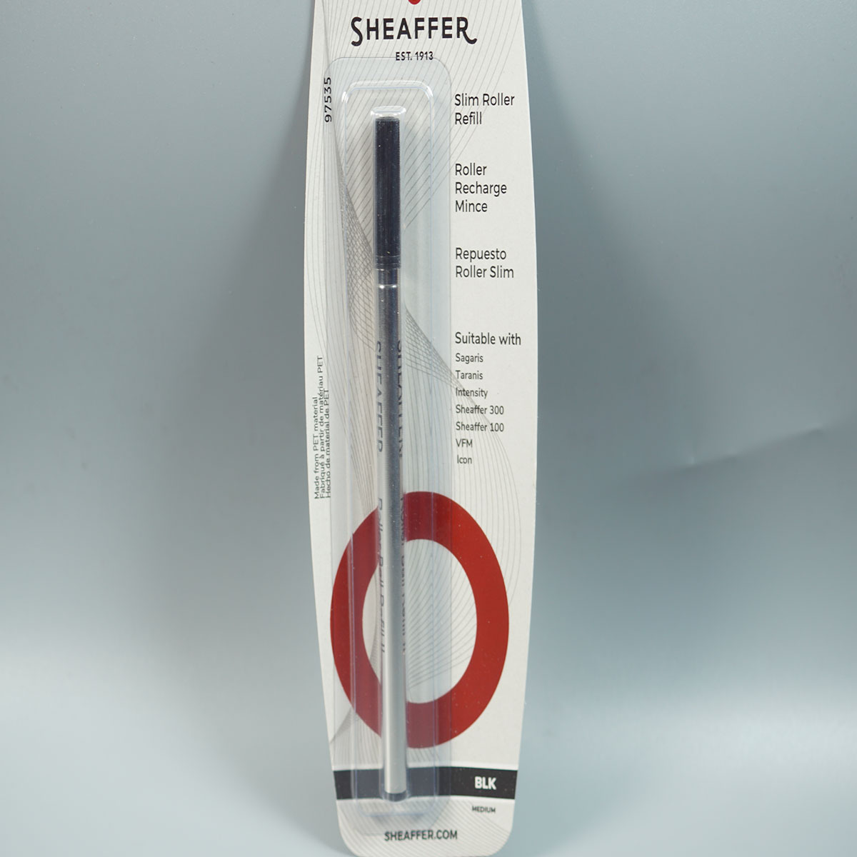 Sheaffer Model: 97535 Classic Silver color body with Black ink Medium tip  Roller ball  Refill SKU71503