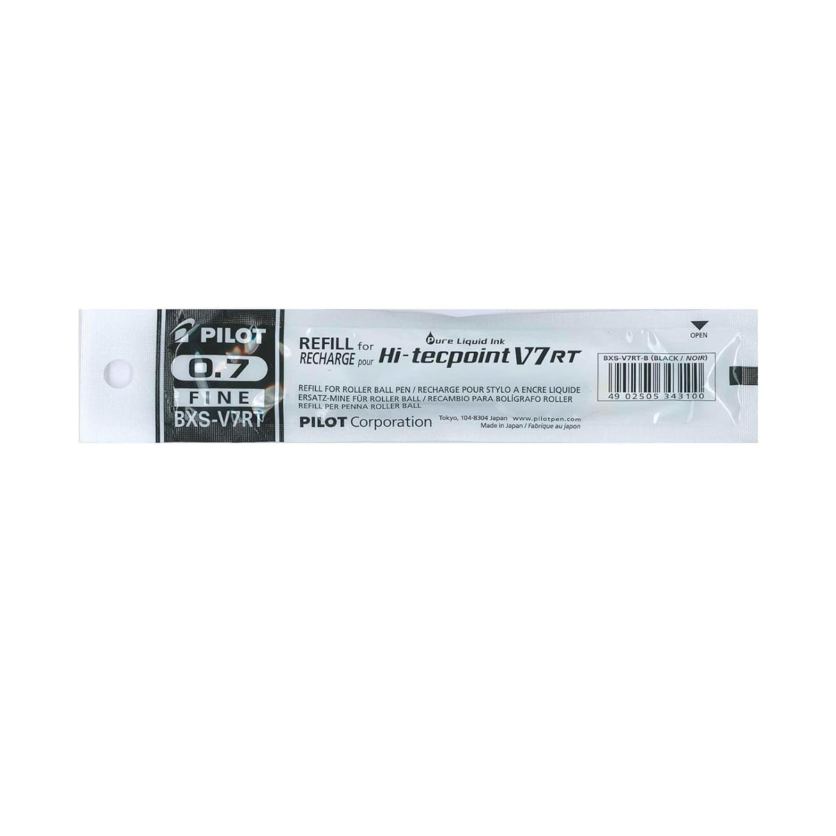 Pilot Hitech BXS-V7 RT 0.7mm Roller Ball Pen Refill Black SKU 71682