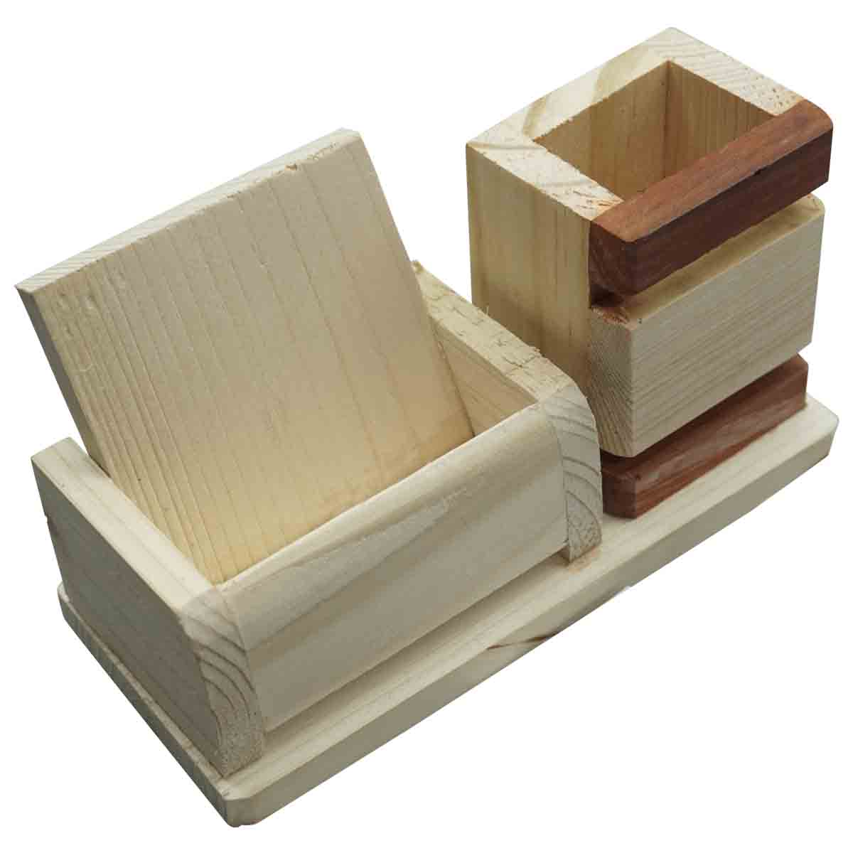 penhouse.in Pen and Visiting Card Wooden Holder with customization SKU - 87128