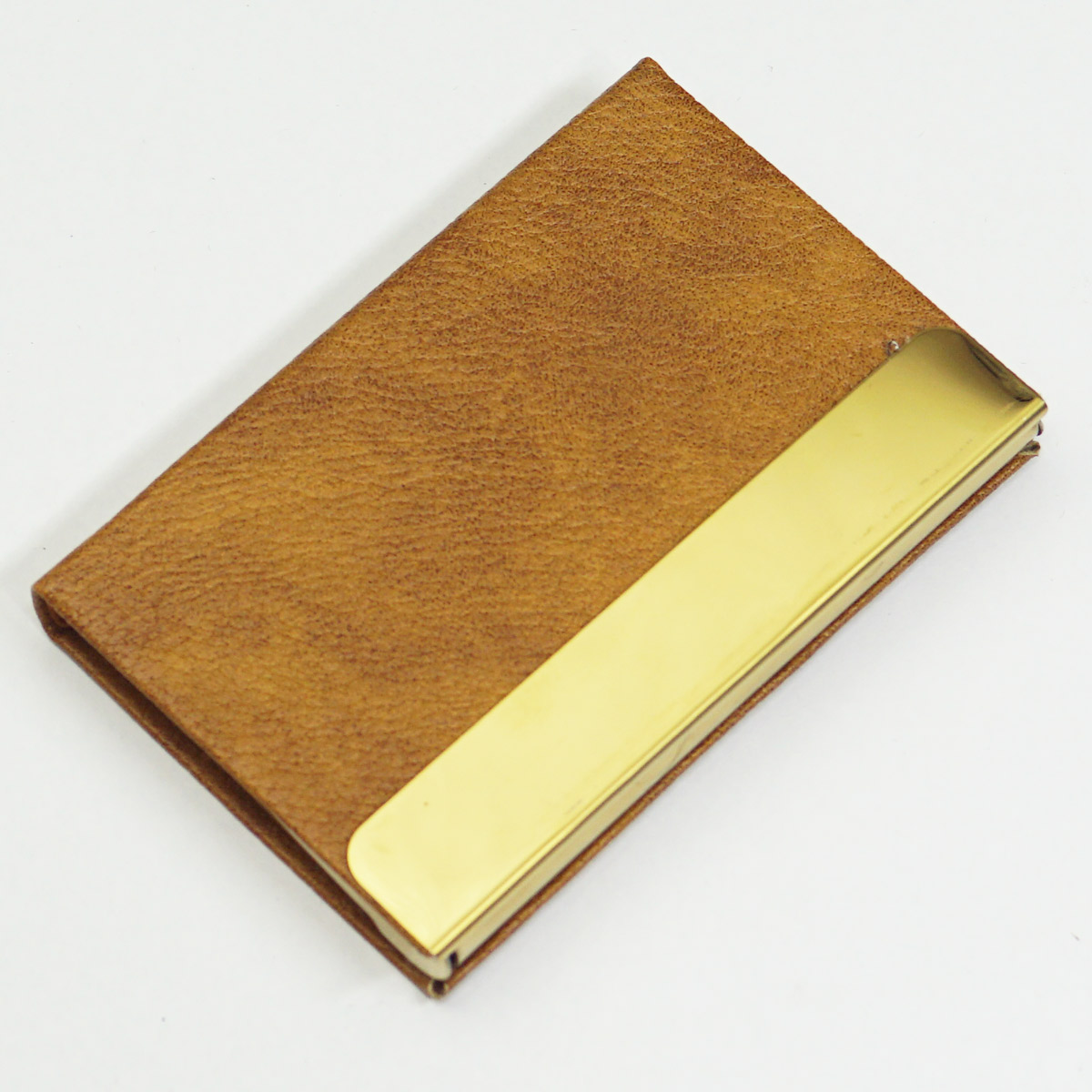 penhouse.in Brown Color With Gold Outer Designed Leather Type Visiting Card Holder SKU - 87170