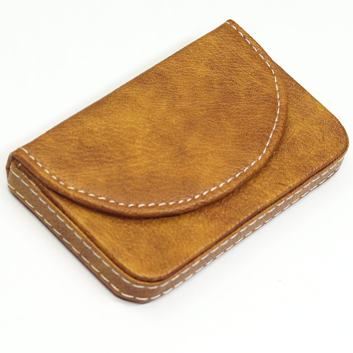 penhouse.in Light Brown Color With Flip Type Leather Type Visiting Card Holder SKU 87173