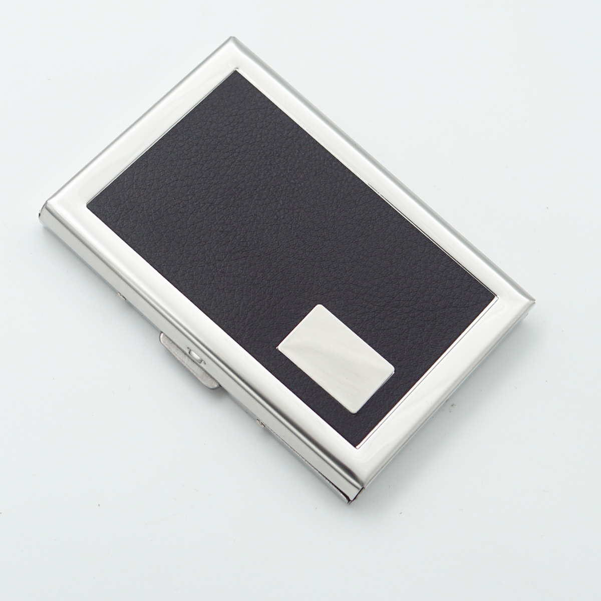 penhouse.in Silver Color Flip Type Card Holder With Customization SKU 87198