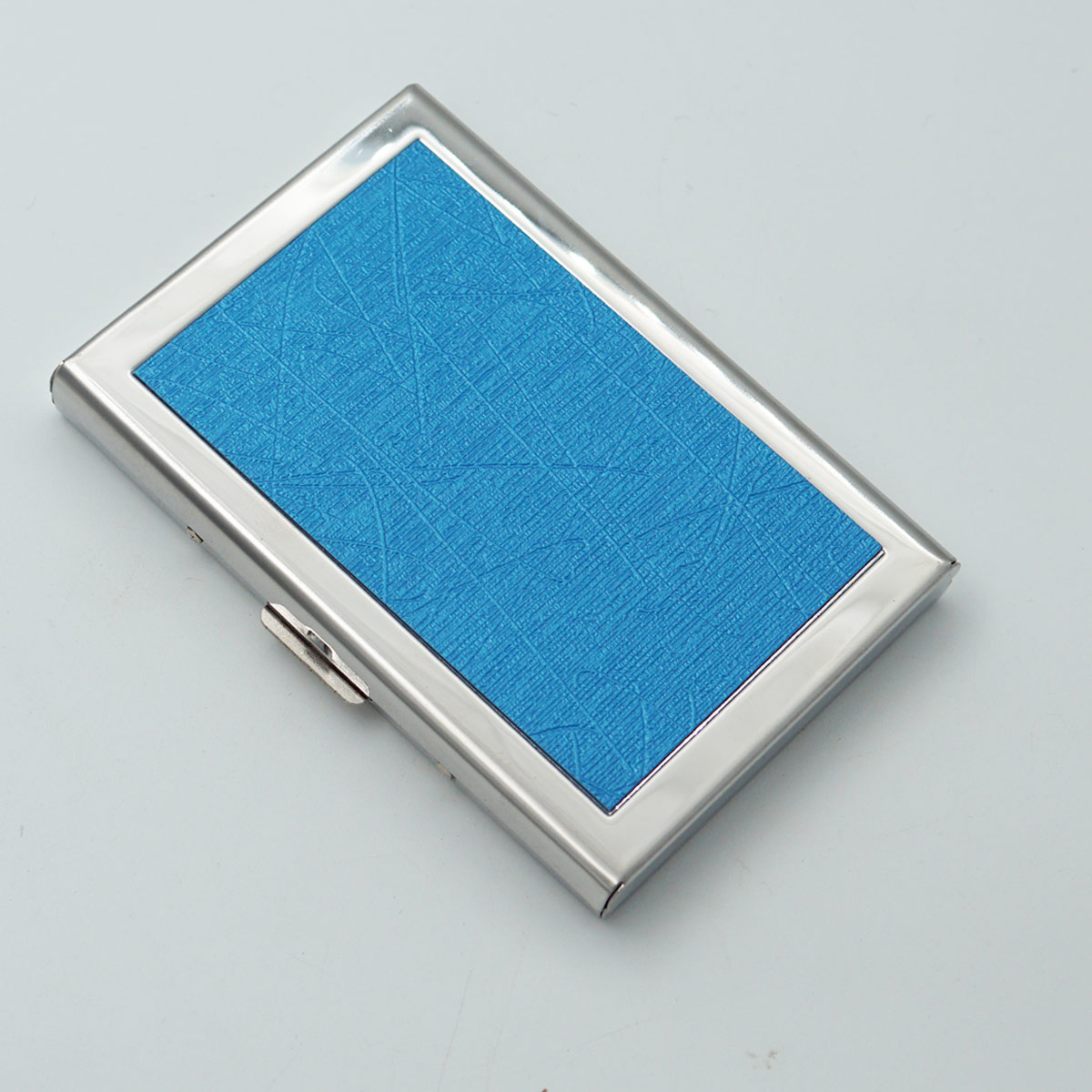 penhouse.in Blue Color Design With Silver Color Flip Type Card Holder SKU 87216