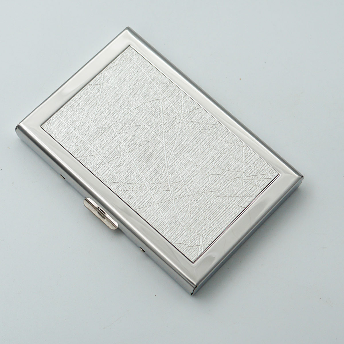 penhouse.in White Color Design With Silver Color Flip Type Card Holder SKU 87217
