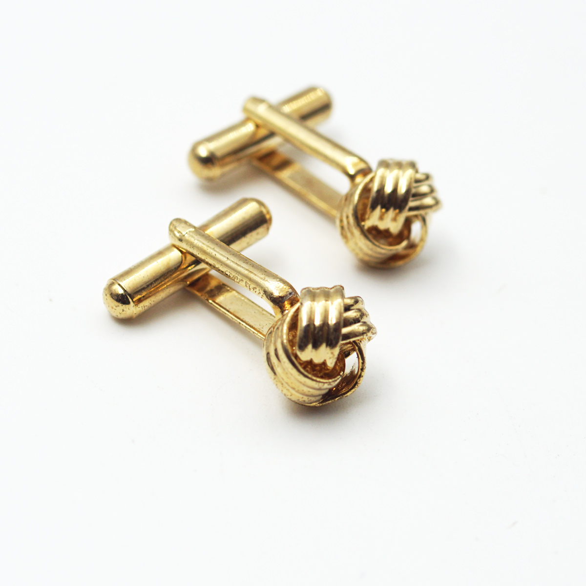 Monex Gold Color Knot Design Cufflinks For Men SKU 87350