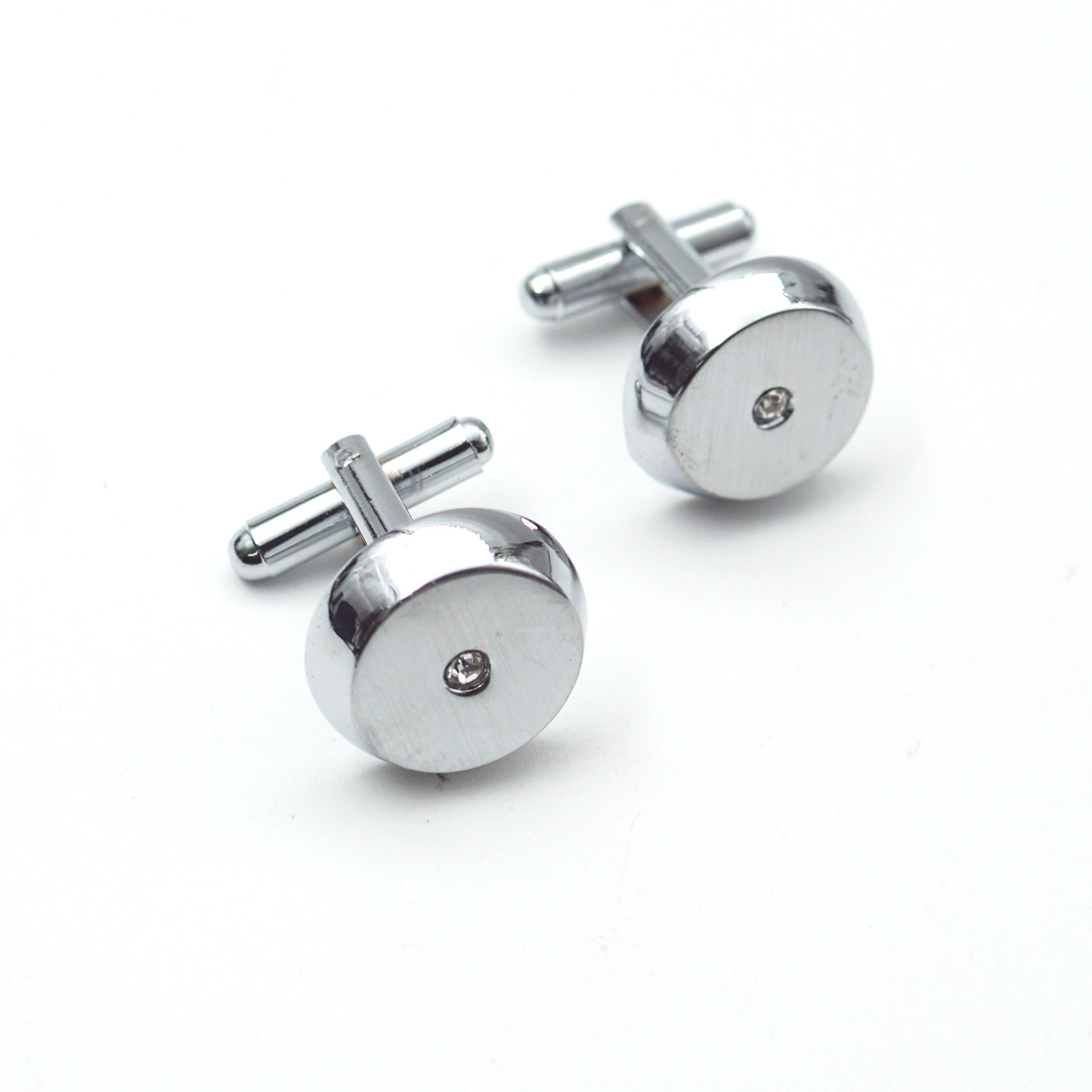 Monex Silver With Stone Cufflinks For Men SKU 87354