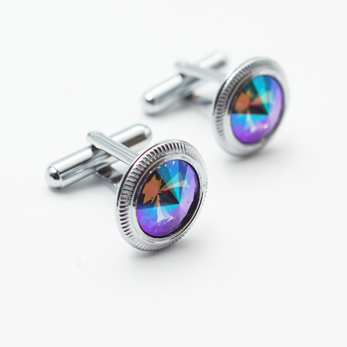 penhose.in Silver With Blue Stone Cufflinks For Men SKU 87358
