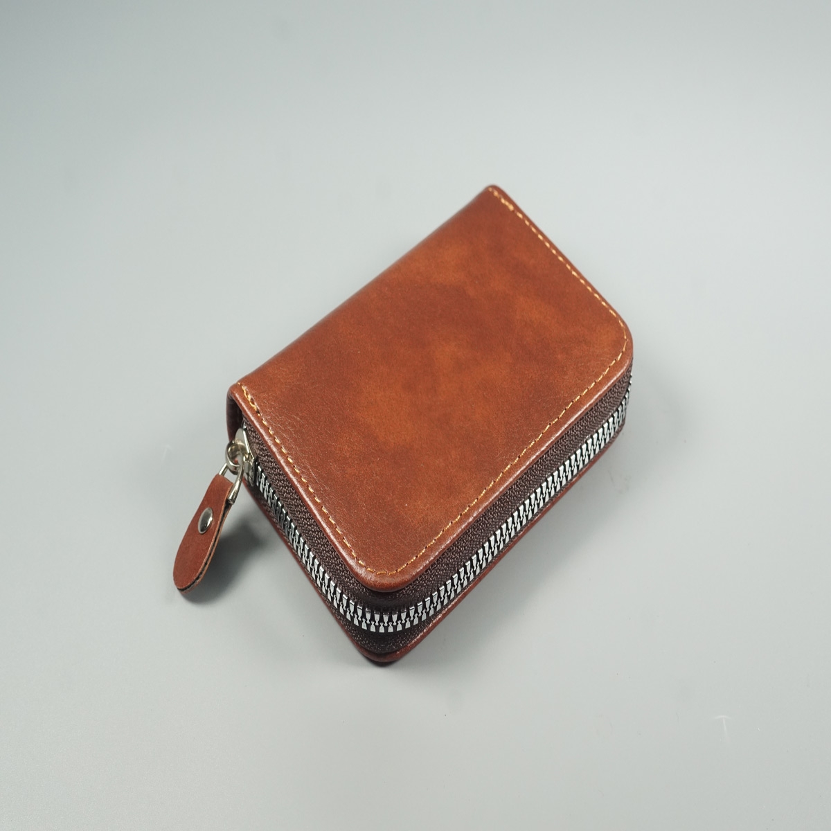 penhouse.in Brown Color Leather Zip Type Card Holder SKU 87436