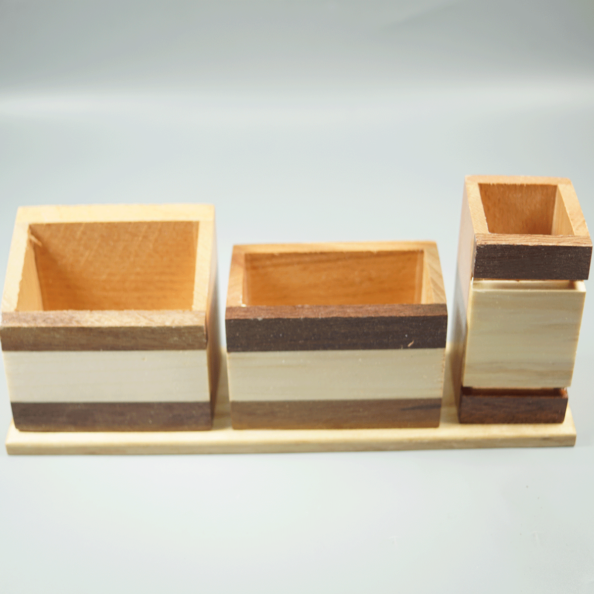 penhouse.in Wooden Mobile Card Holder and Pen Stand Brown and Wooden Color SKU 87442