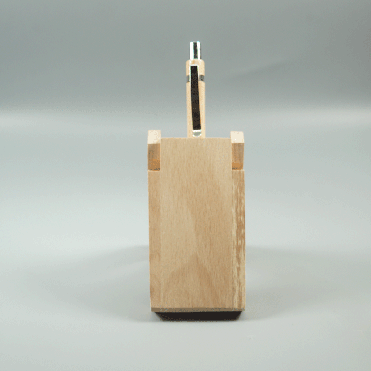 penhouse.in Wooden Single Pen Stand with Retractable Ball Pen SKU 87451