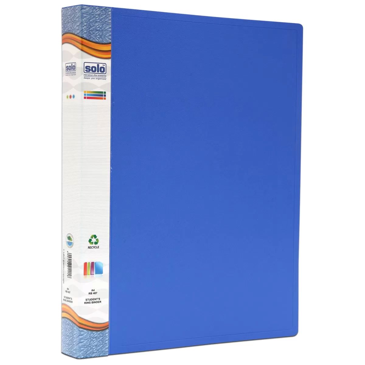 Solo RB407 2D 17mm Ecoring Binder Blue Color SKU 50995