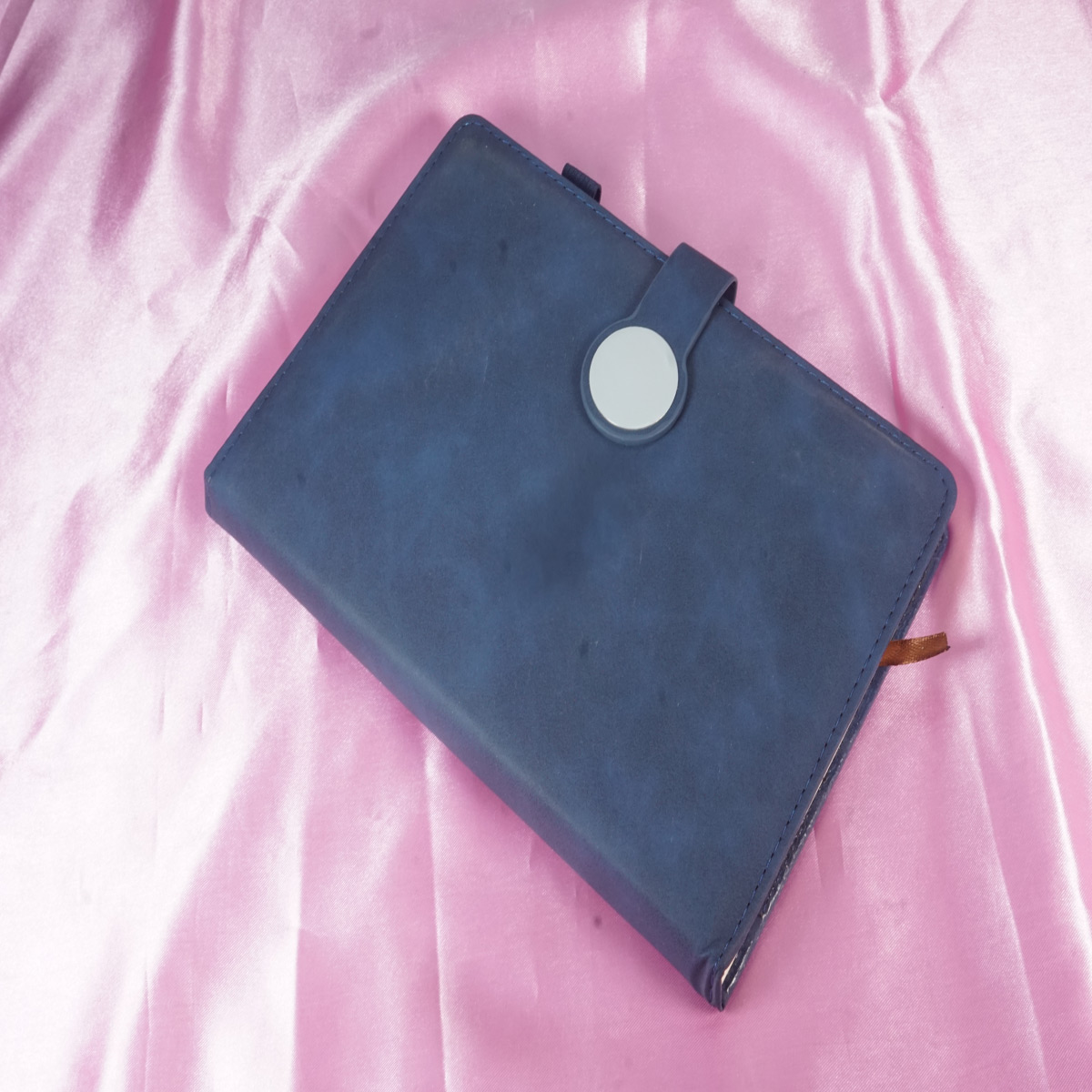 penhouse.in A5 Blue Color Smooth high Quality With A Round Magnetic Closure Leather NoteBook  SKU 51912
