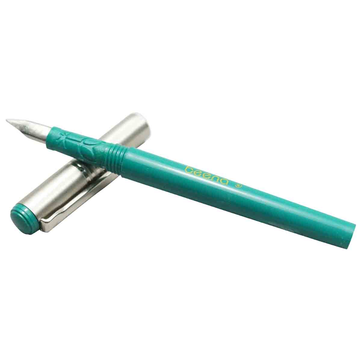 Beena Silver Cap Torquoise Blue Body Fountain Pen Model - 91099