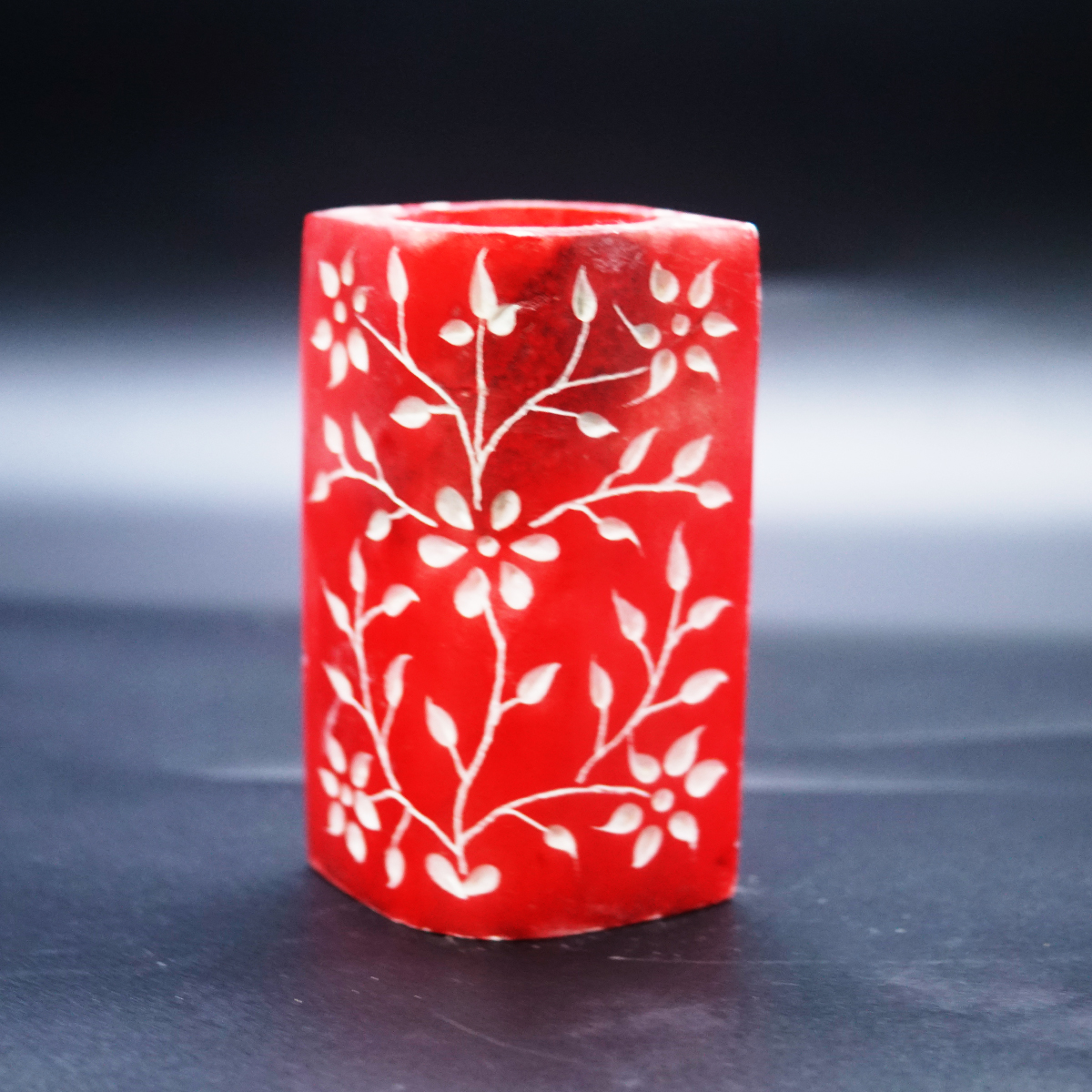 penhouse.in Red Colour Flower Desiged Pen Holder SKU 95029