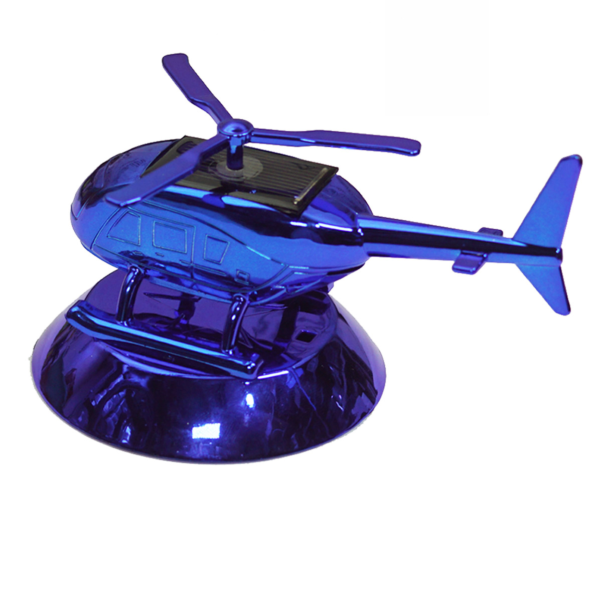 penhouse.in Glossy Royal Blue Color Solar Powered Rotating Helicopter Car Air Freshner Perfume  SKU 96515