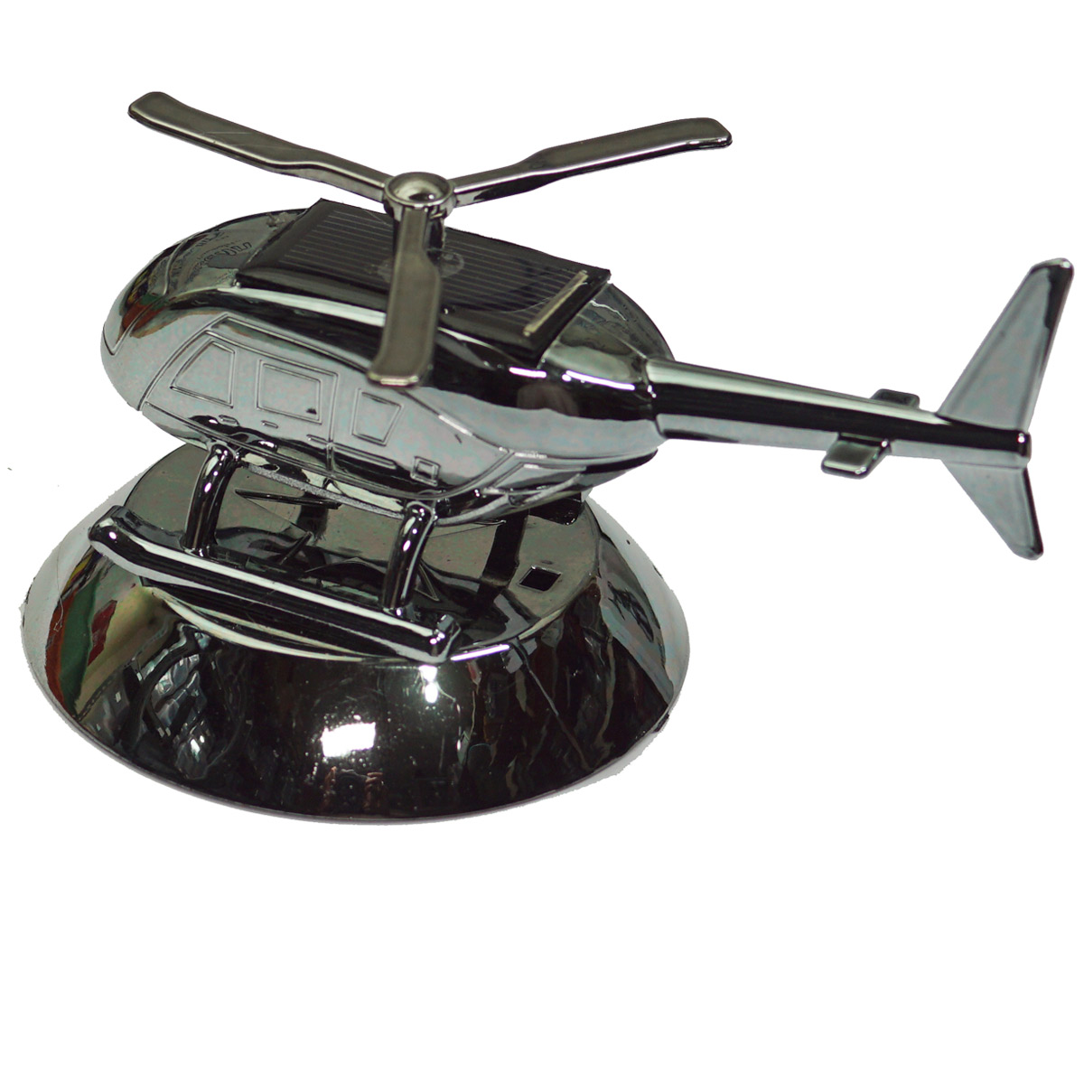 penhouse.in Glossy Grey Color Solar Powered Rotating Helicopter Car Air Freshner Perfume SKU 96516