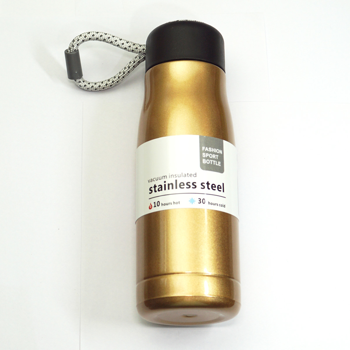 penhouse.in Gold Color Hot And Cool In Small Size Sports Stainless Steel Vacuum Flask 240ml SKU 96539