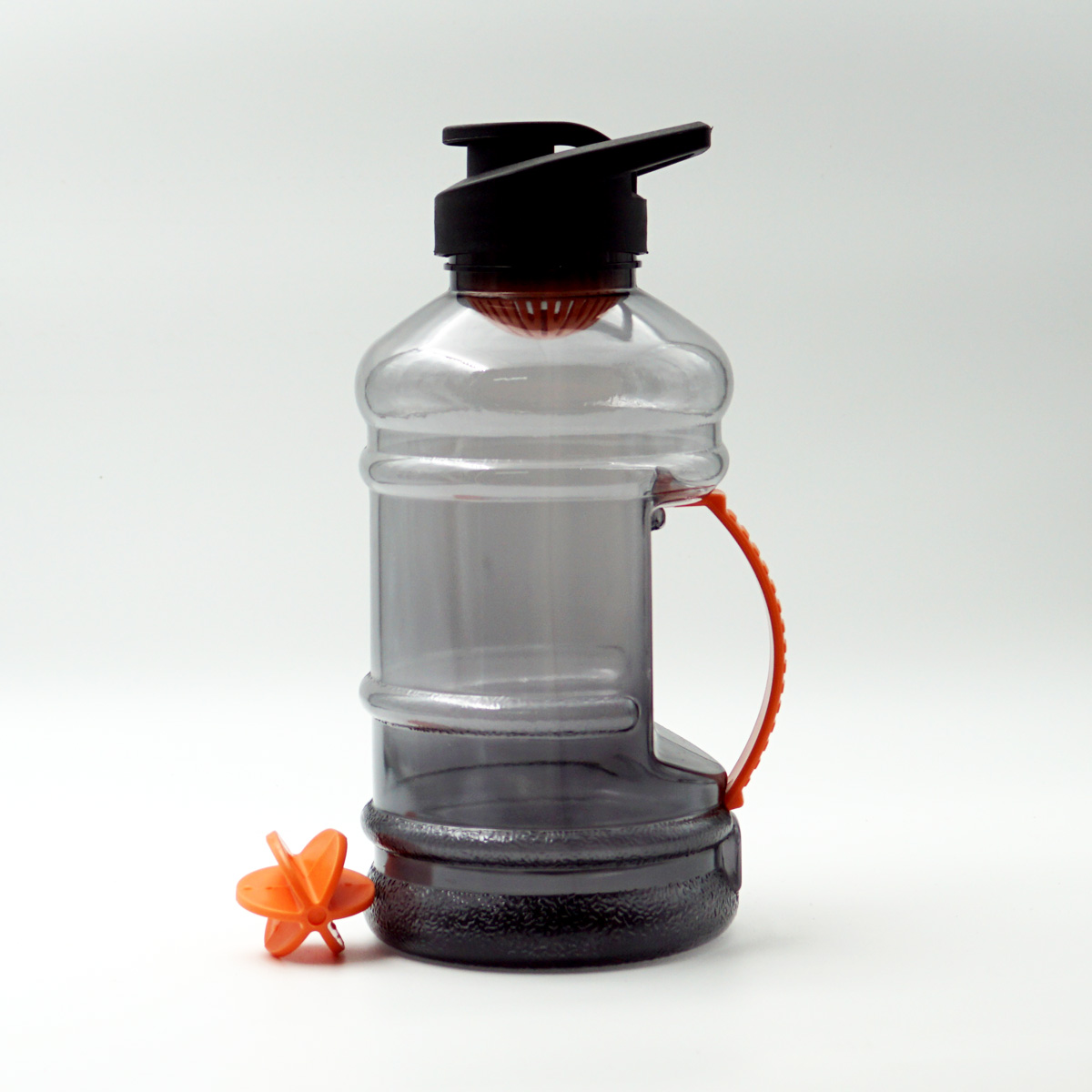 penhouse.in Black With Orange Handle Sports Gallon Bottle 1.5 L With Mixer Ball SKU 96606
