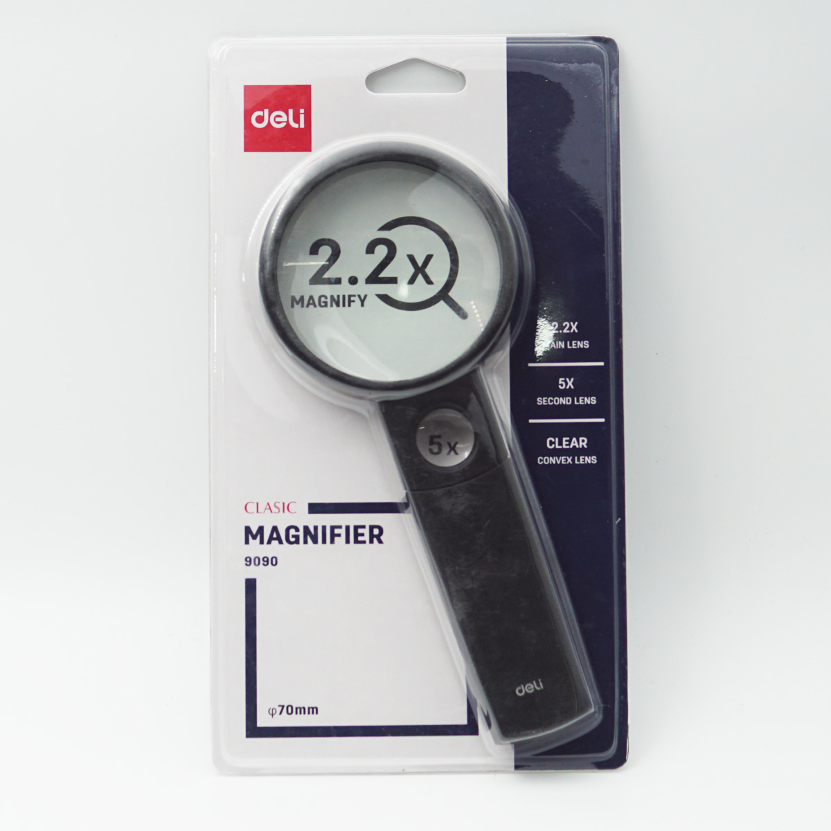 Deli 9090 70mm Clasic Magnifier  SKU 96689