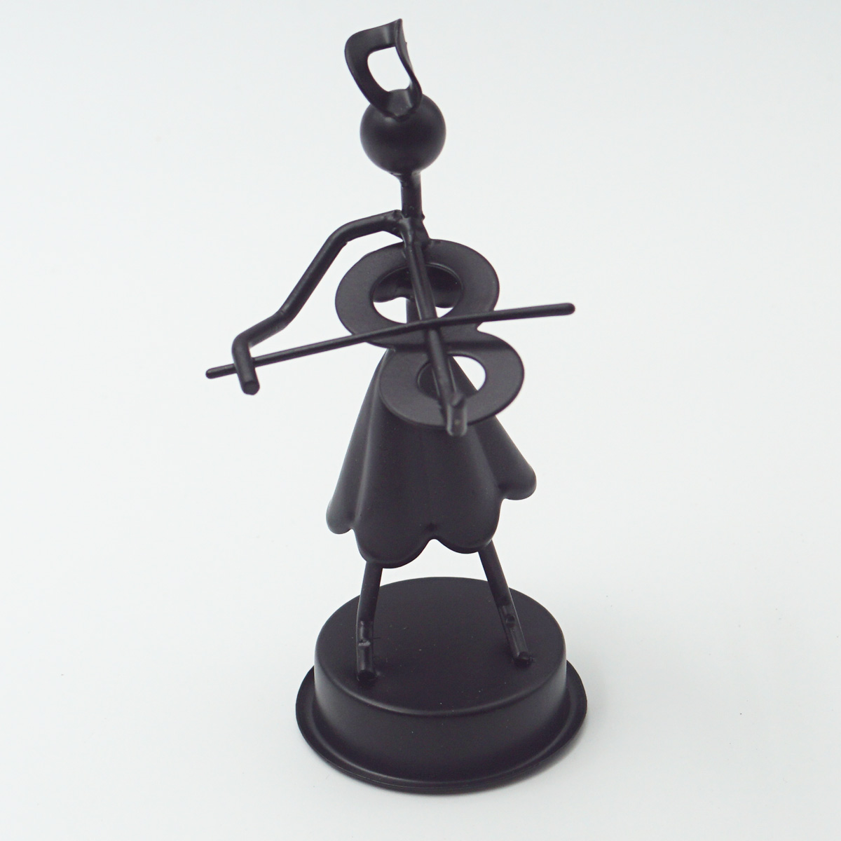 penhouse.in Antique Iron Human With Musical Violin Performance Desktop Ornaments SKU 96782