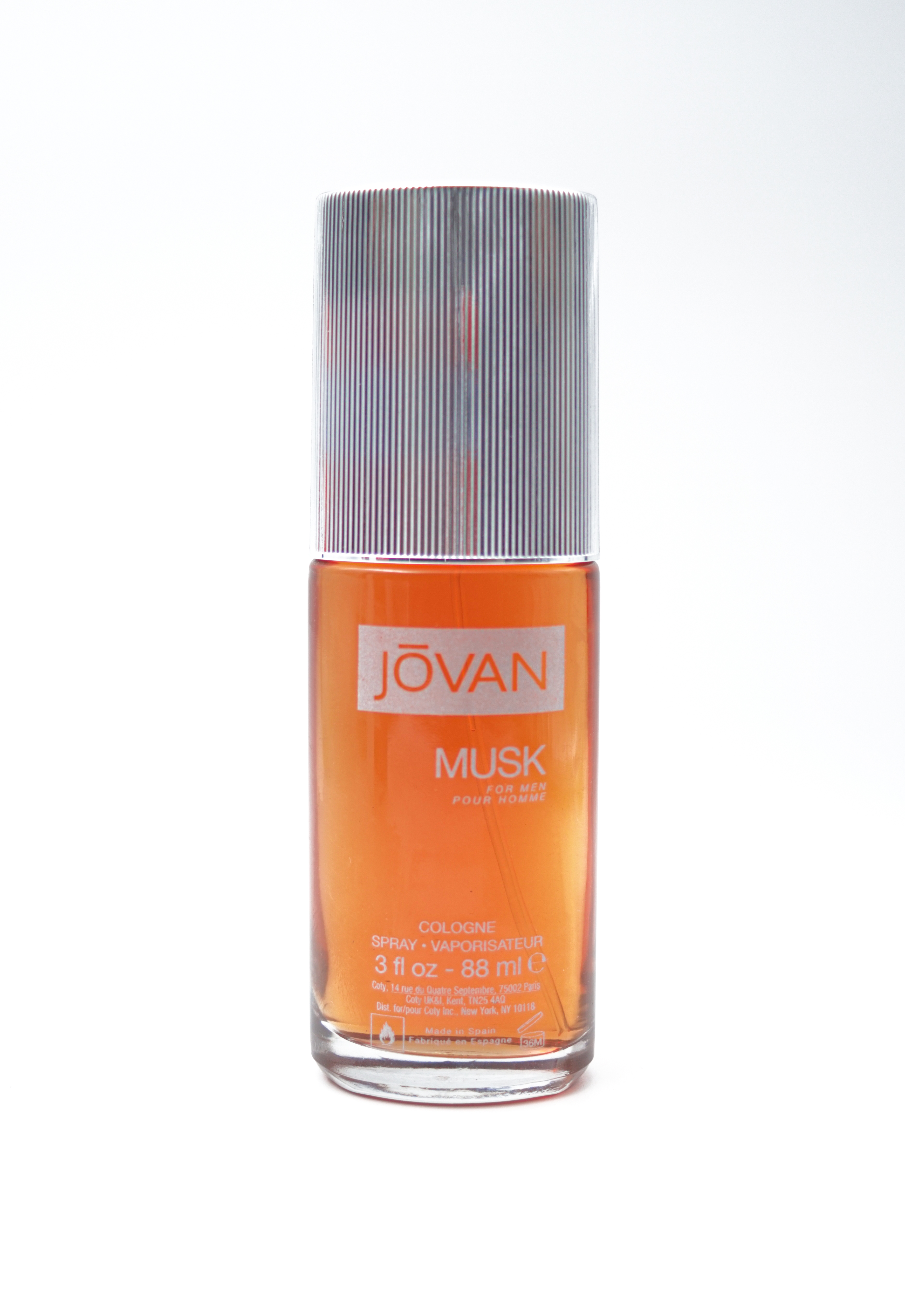 Jovan Musk Pour Homme 88 ml Cologne Vaporisateur Spray Orange Color Perfume For Men SKU 96800
