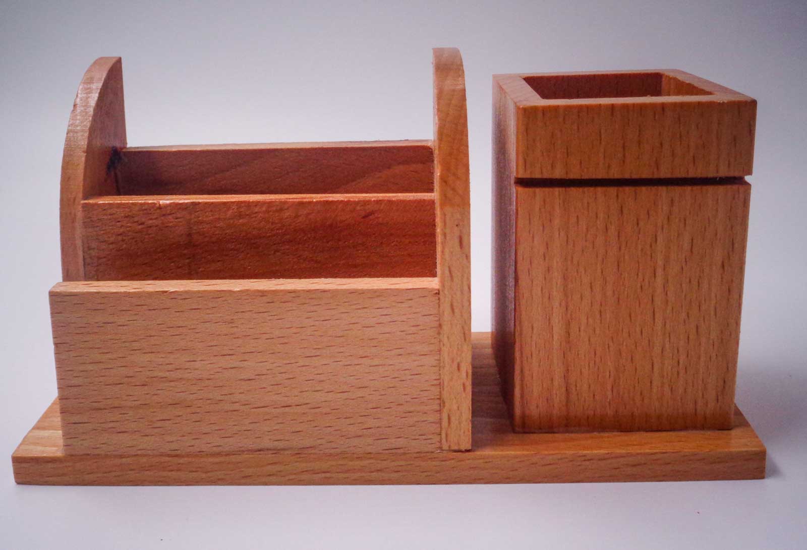 Wooden Customized Pen Stand And Card Holder With Mobile Stand SKU 96864