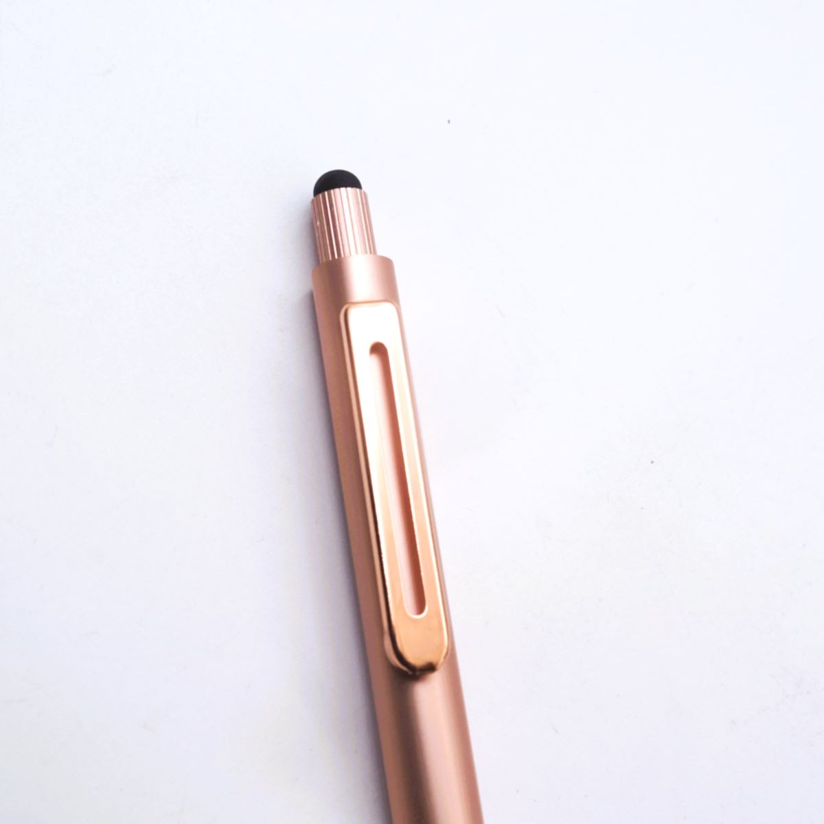 penhouse.in 1459 Peach Color Body Copper Clip Stylus Retractable Ball pen  SKU 26947