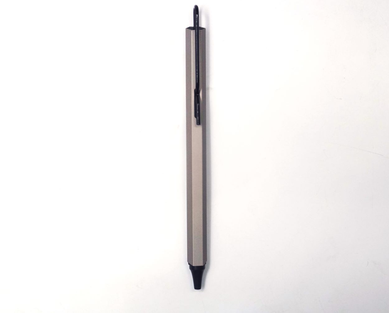 Penhouse.in Unique Design Light Silver Color Body With Black Color Clip Clik Type Ball Pen  SKU 26709