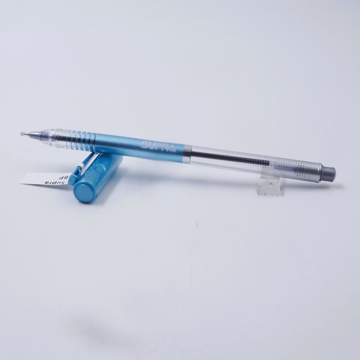 Supra 50-50 Blue With Transparent Body Cap Type Ball Pen SKU 27061
