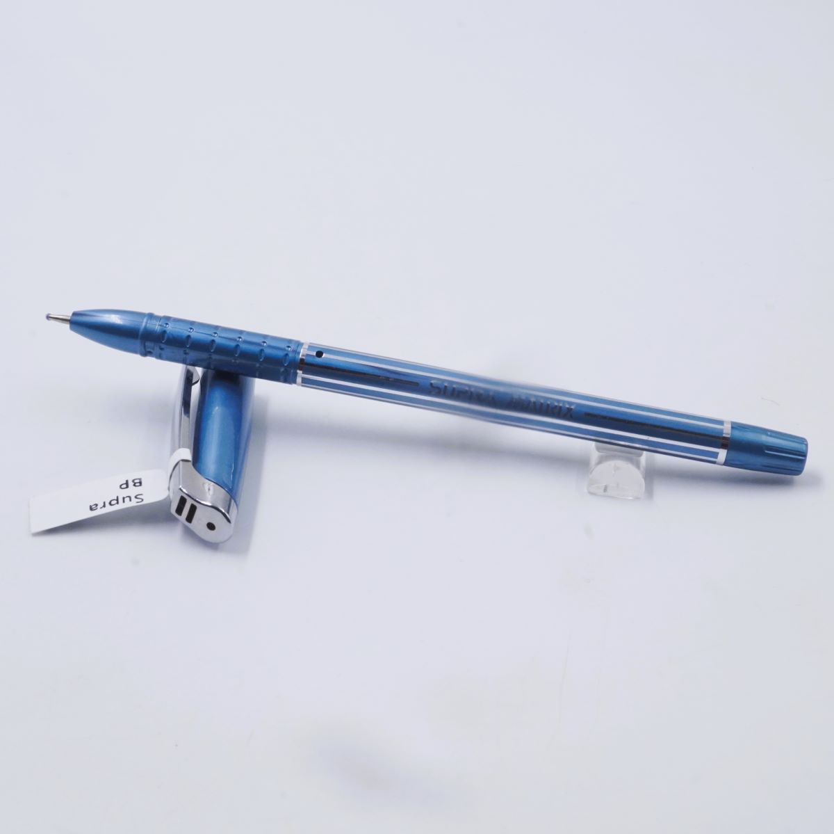supra Matrix Blue Color Body Silver Clip Cap Type Ball Pen SKU 27045