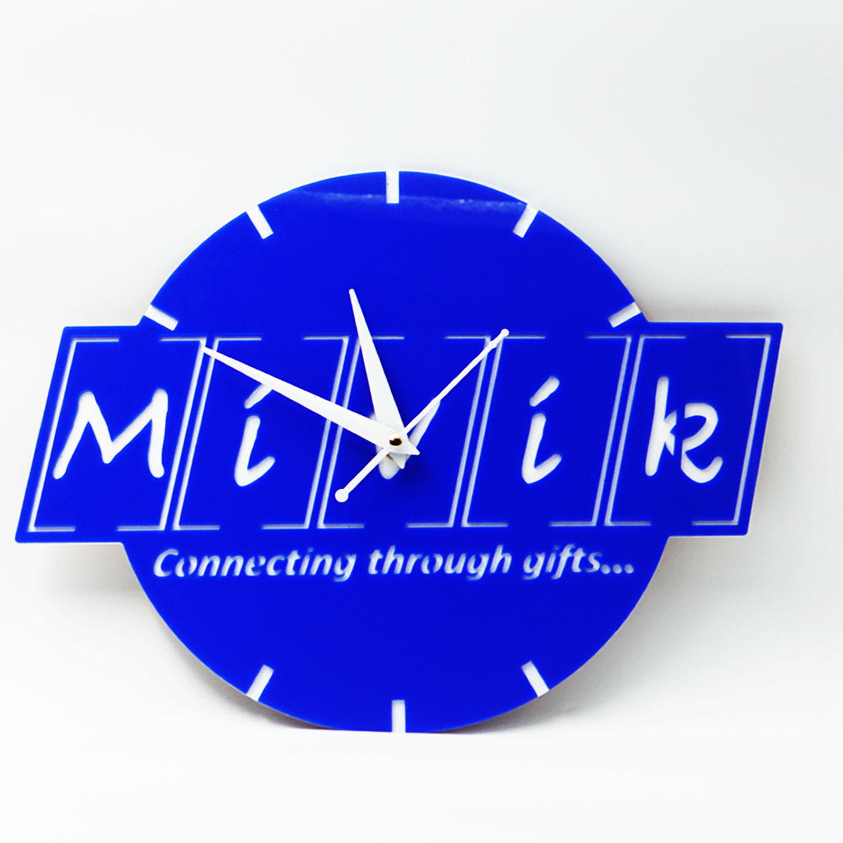 penhouse.in Customizable Acrylic Blue Color Round Shape Wall Clock 320mm X 320mm SKU ACC007