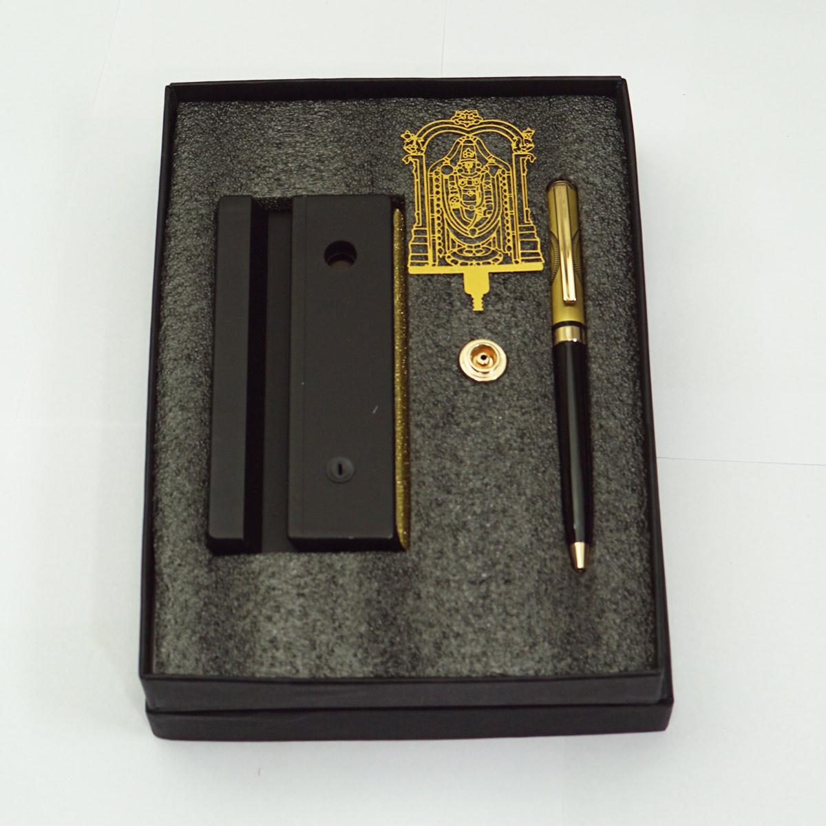 penhouse.in Lord Balaji Design Stand With Ball Pen Holder And Mobile Stand With Fine Tip Twist Ball Pen Set SKU 23175