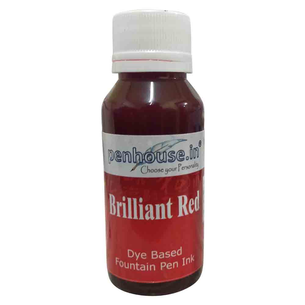 penhouse.in Brilliant Red  Color Fountain Pen Ink  60ml  Model : 70702