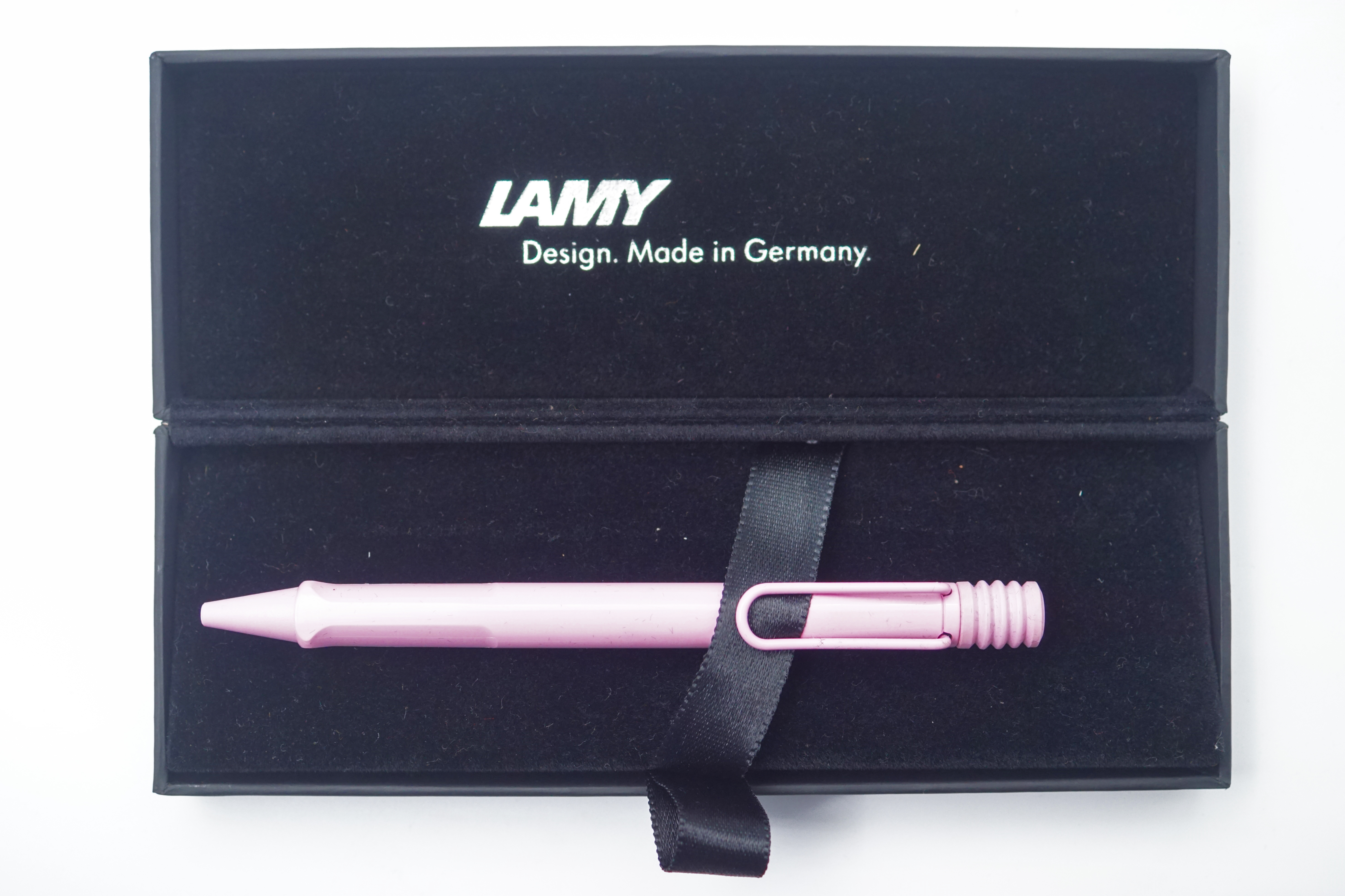 Lamy Safari  Light Rose Color Body Medium Tip Retractable Type Ball Pen SKU 24804
