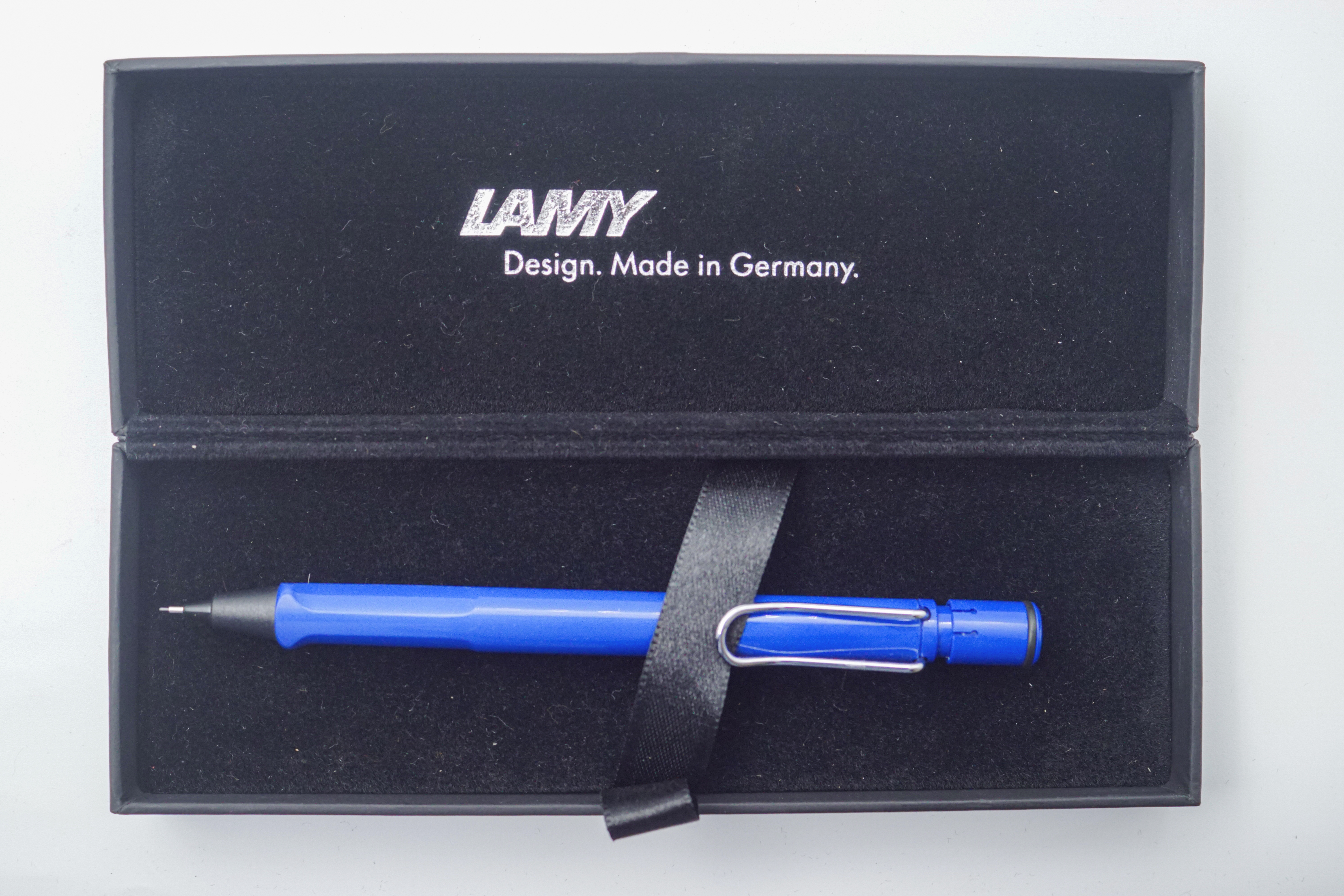 Lamy 4000378 114 Blue With Black Color Body Sliver Clip  0.5 mm Tip Retractable Type Mechanical Pencil  SKU 24805