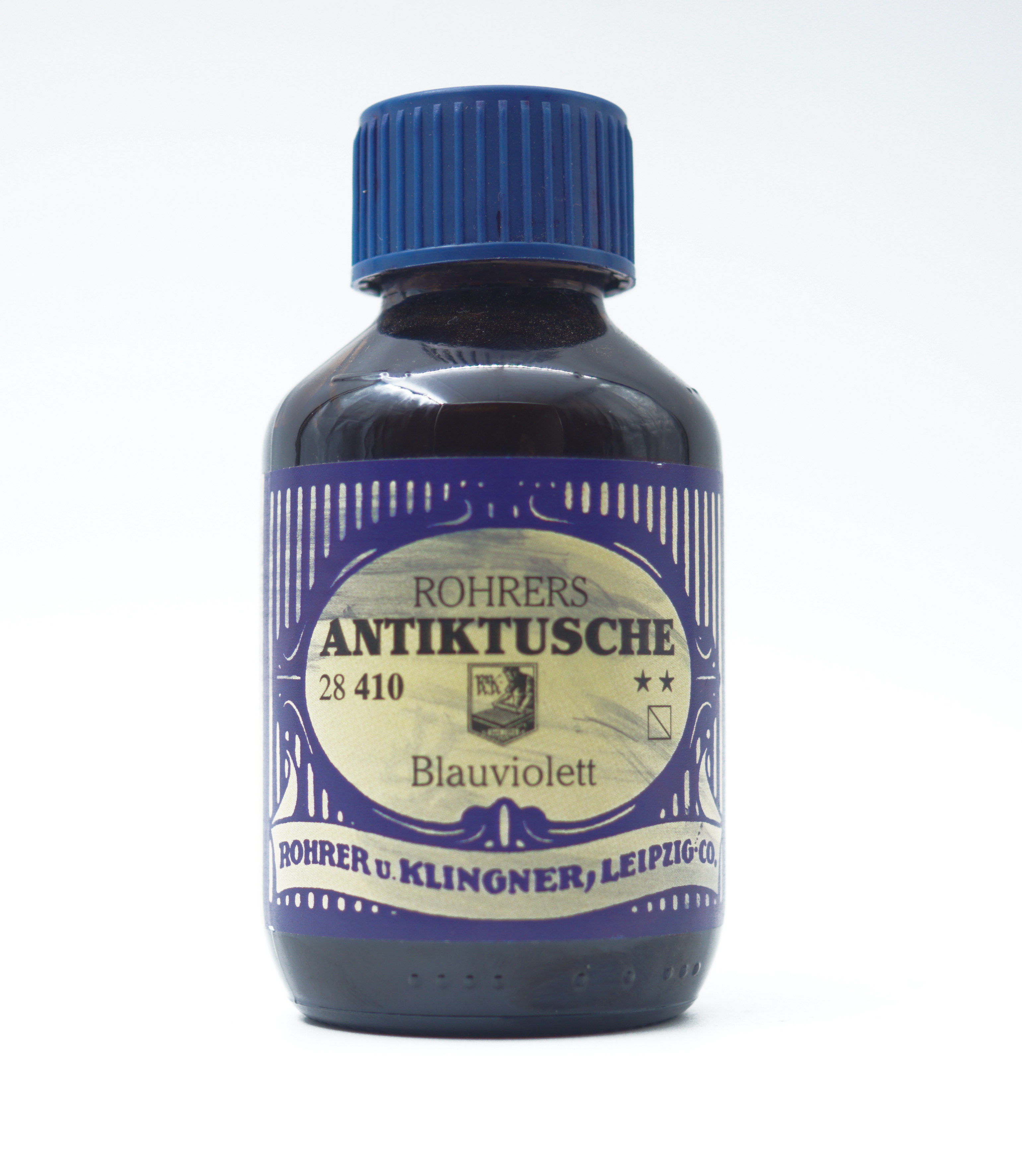 Rohrer And Klingner 28410 Antiktusche Blauvioleet Violet  Color 100ml Ink Bottle SKU 70895