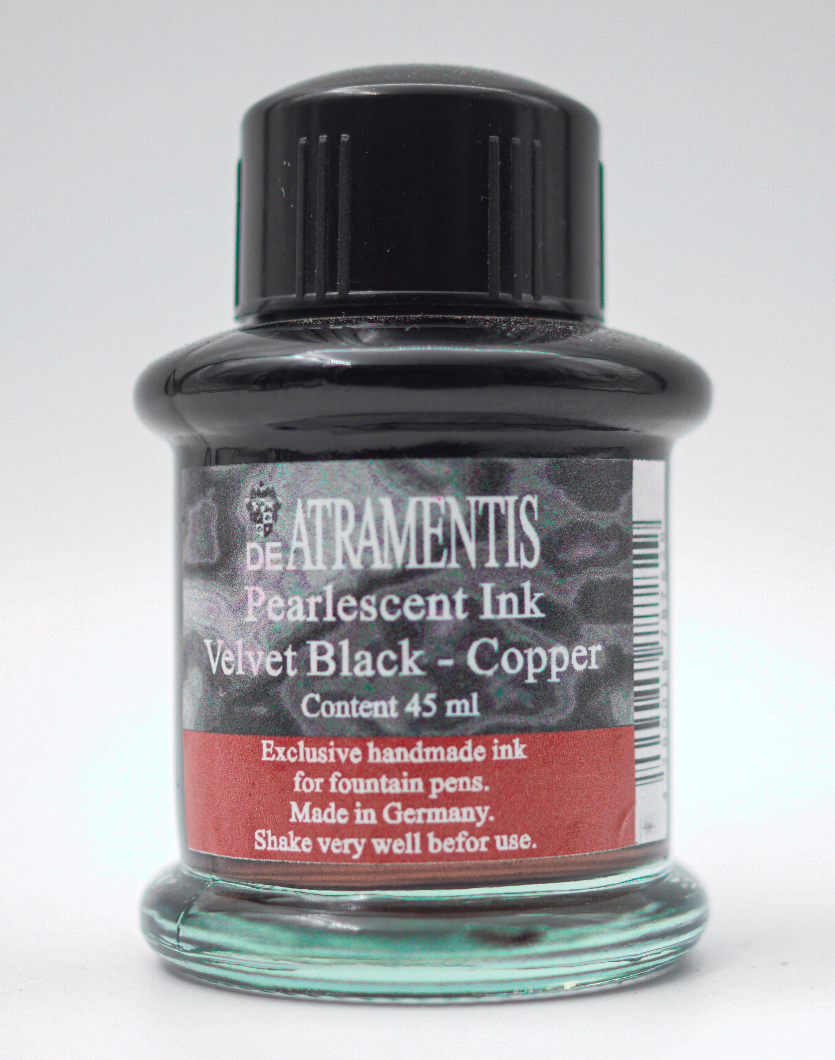 DE ATRAMENTICS Pearlscent Velvet Black Copper 45ml Ink Bottle  SKU 70883