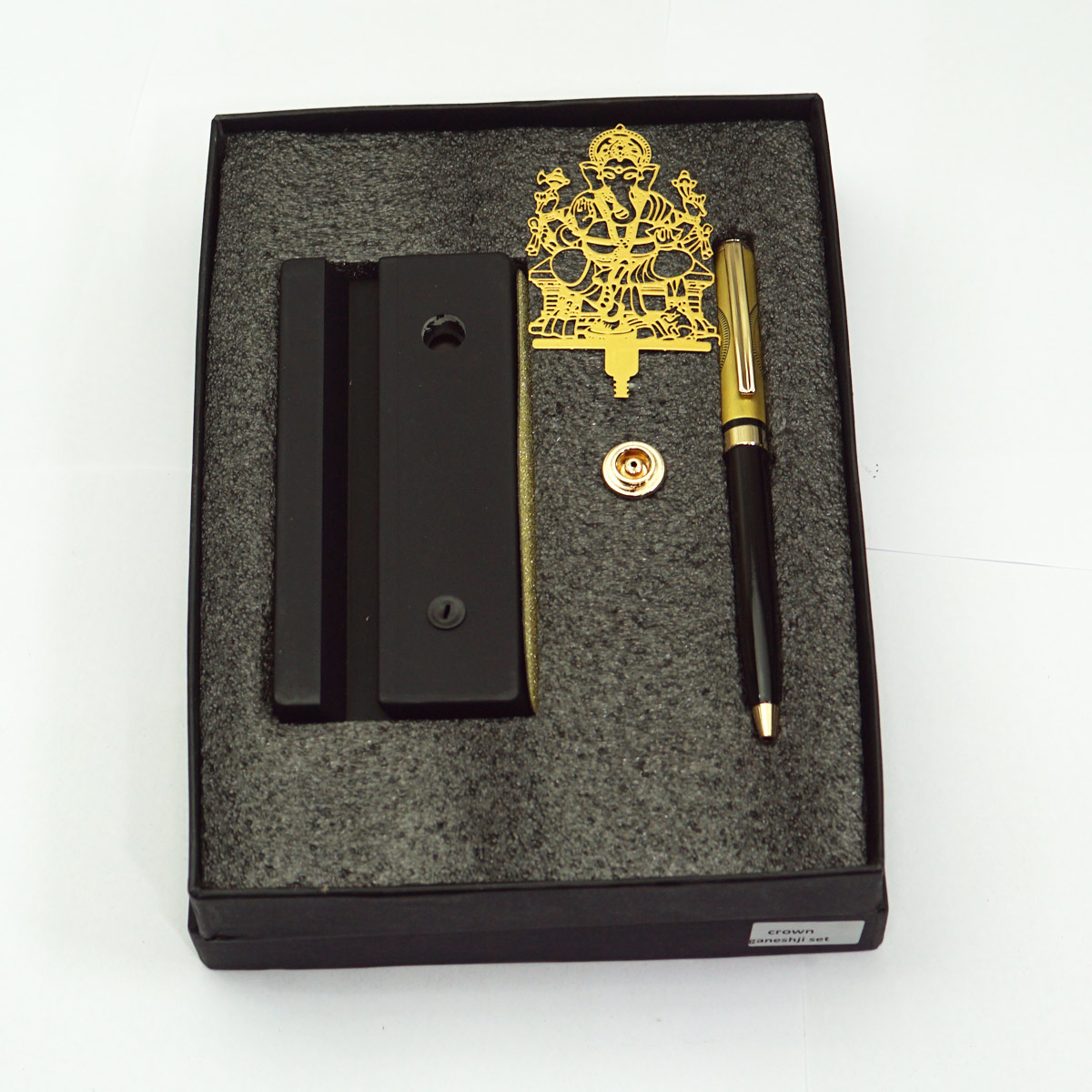 penhouse.in Lord Ganesh Design Stand With Ball Pen Holder And Mobile Stand With Fine Tip Twist Ball Pen Set SKU 23176