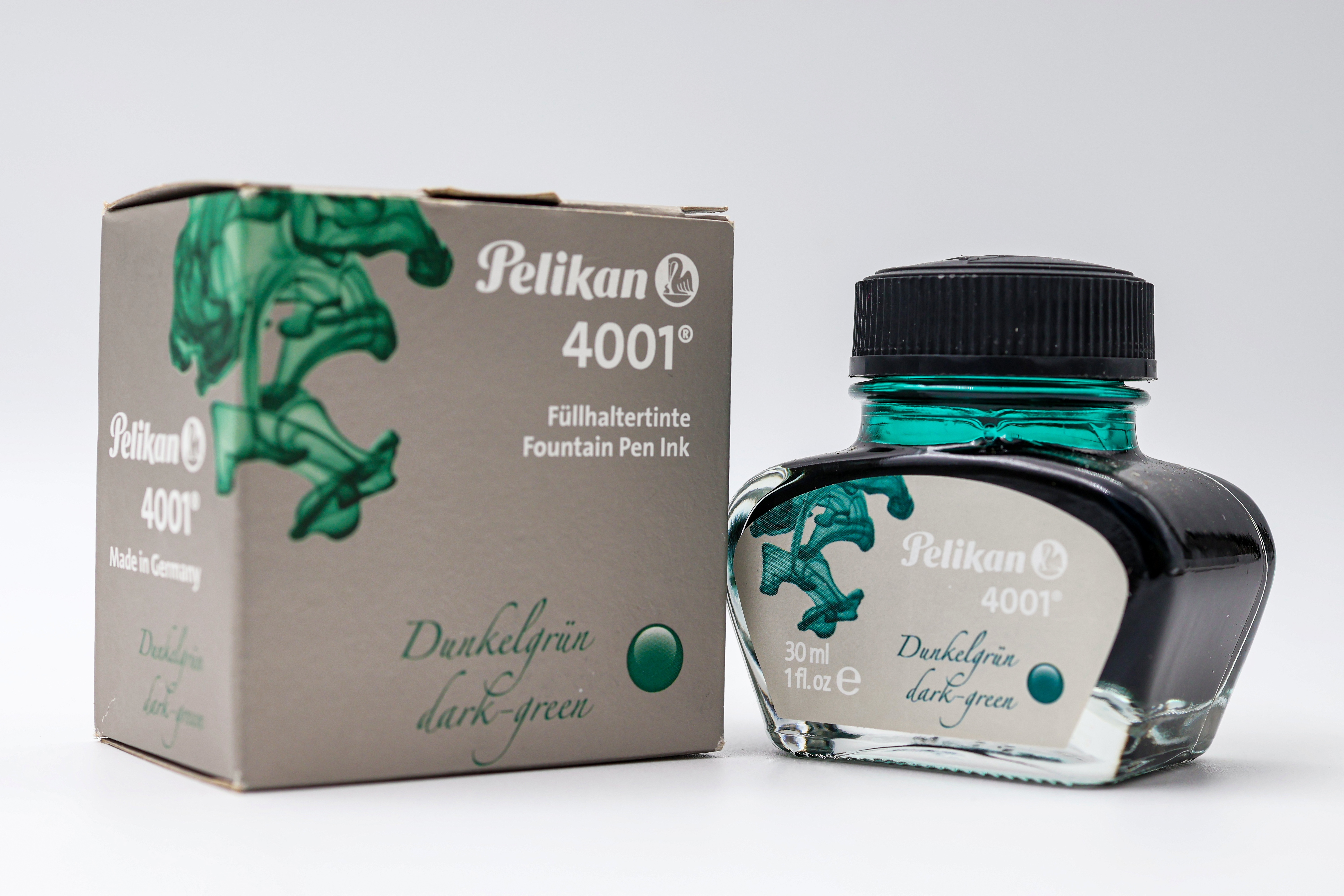 Pelikan 4001 Dunkelgriin Dark Green Color 30 ml Ink Bottle SKU 70872