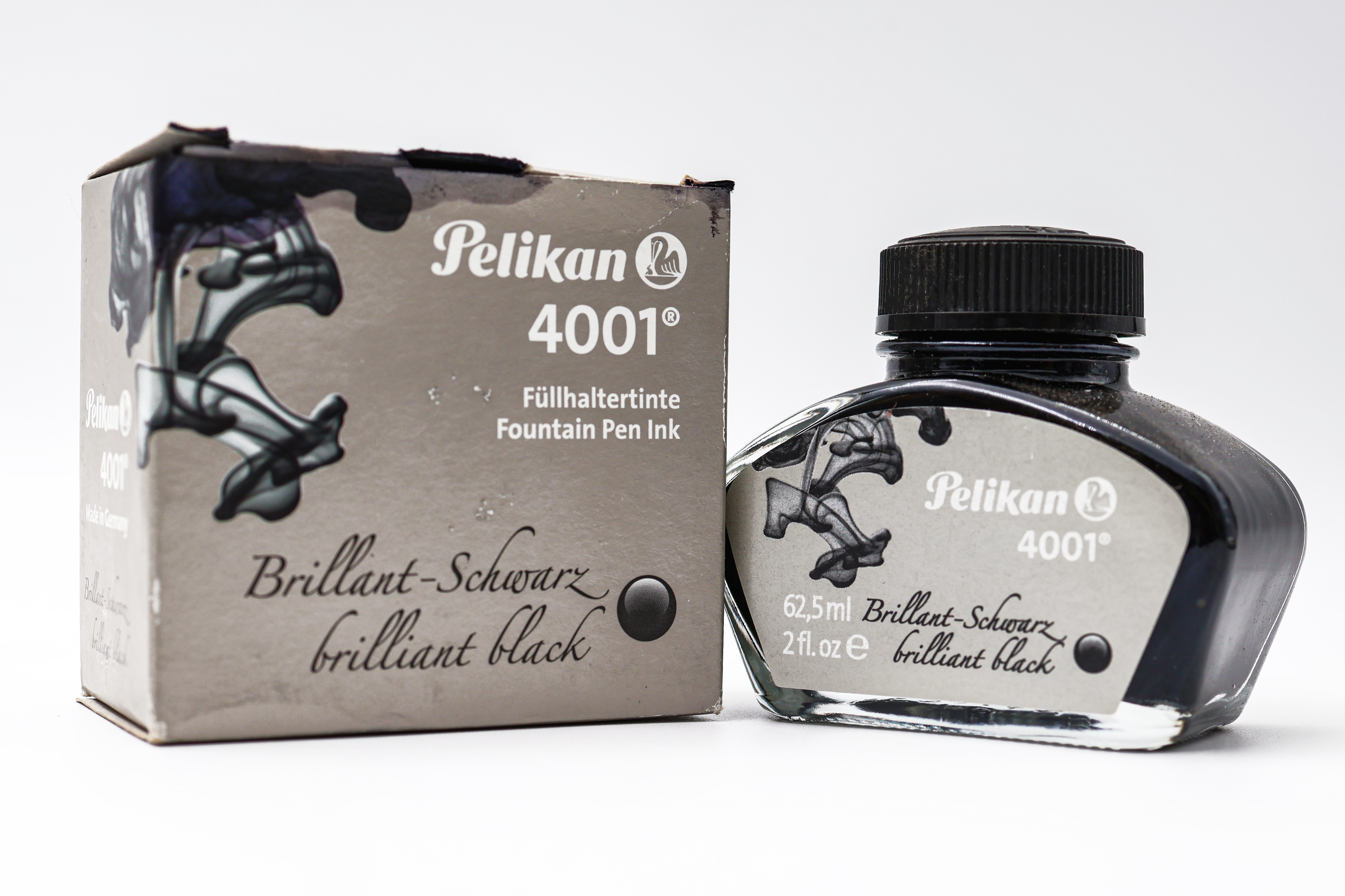Pelikan 4001 Brillant - Schwarz Brillant Black Color 62.5 ml Ink Bottle SKU 70871