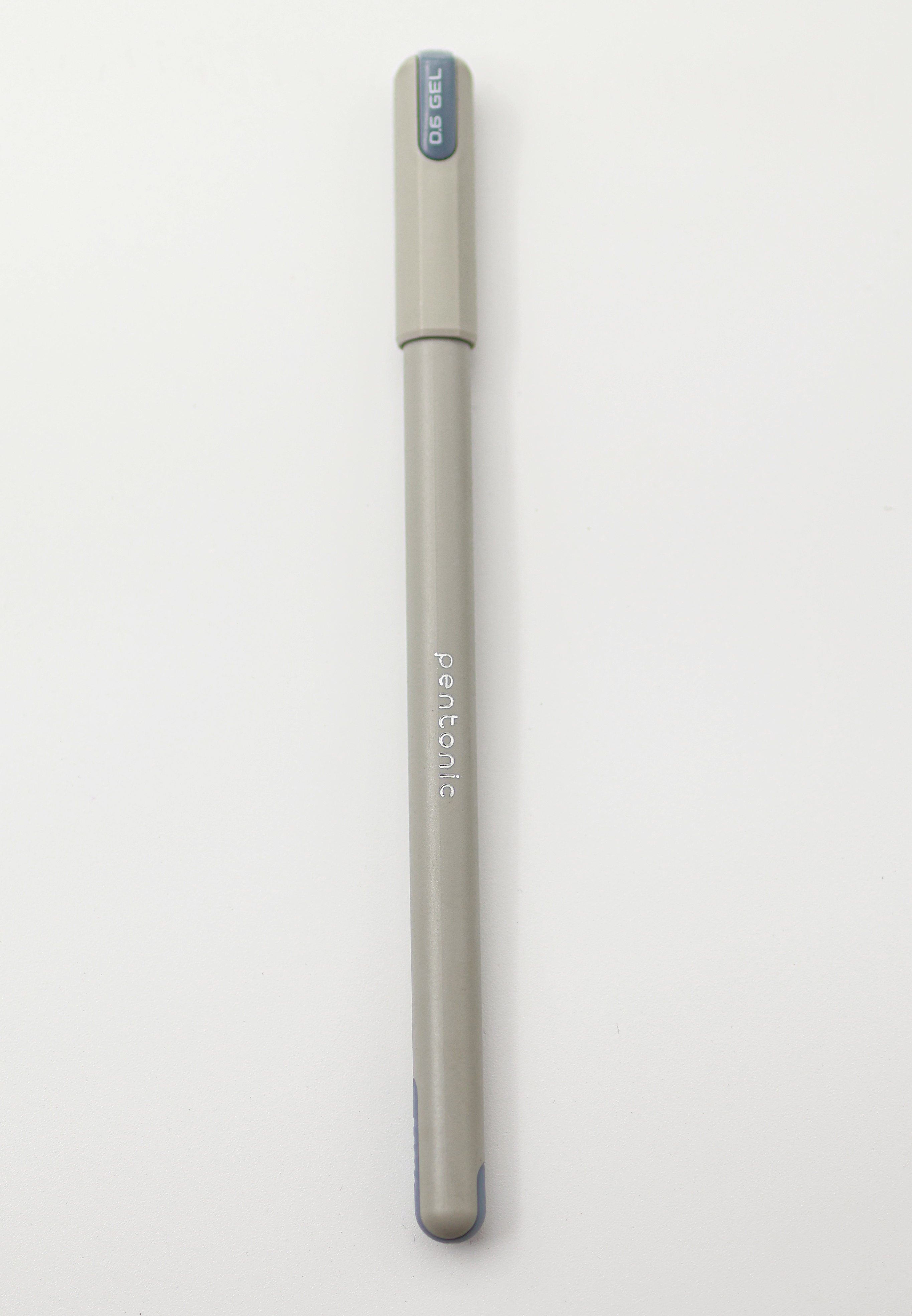 Pentonic Frost Gray Color Body 0.6 Black Writing Gel Pen SKU 24842