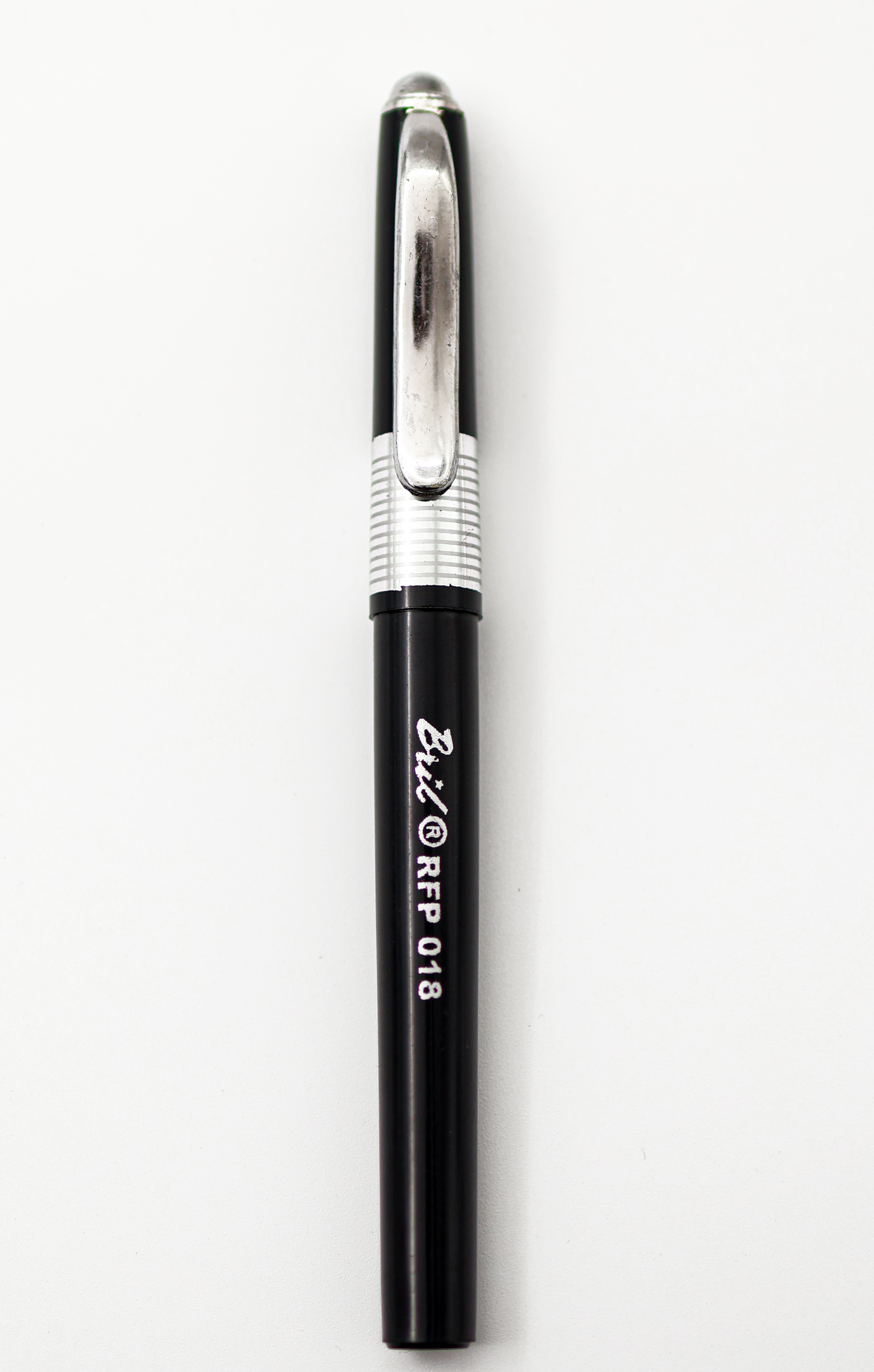 Bril RFP 018 Black Color Body With Fine Nib Silver Designed  Trim  Eye Dropper Fountain Pen SKU 24847