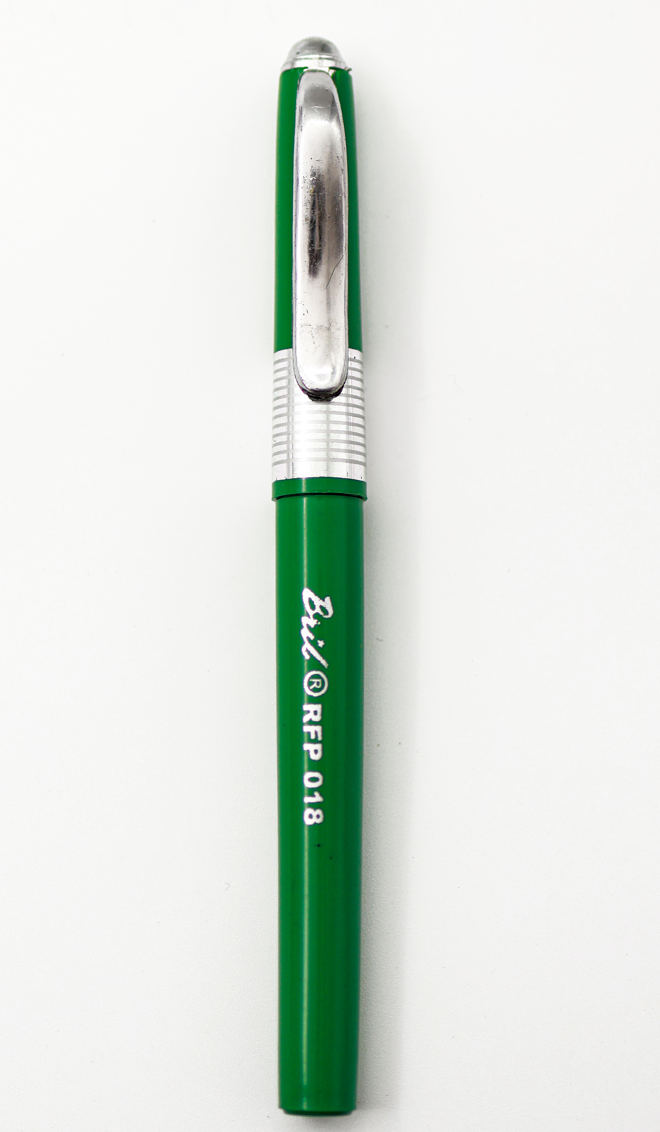 Bril RFP 018 Green Color Body With Fine Nib Silver Designed  Trim  Eye Dropper Fountain Pen SKU 24851