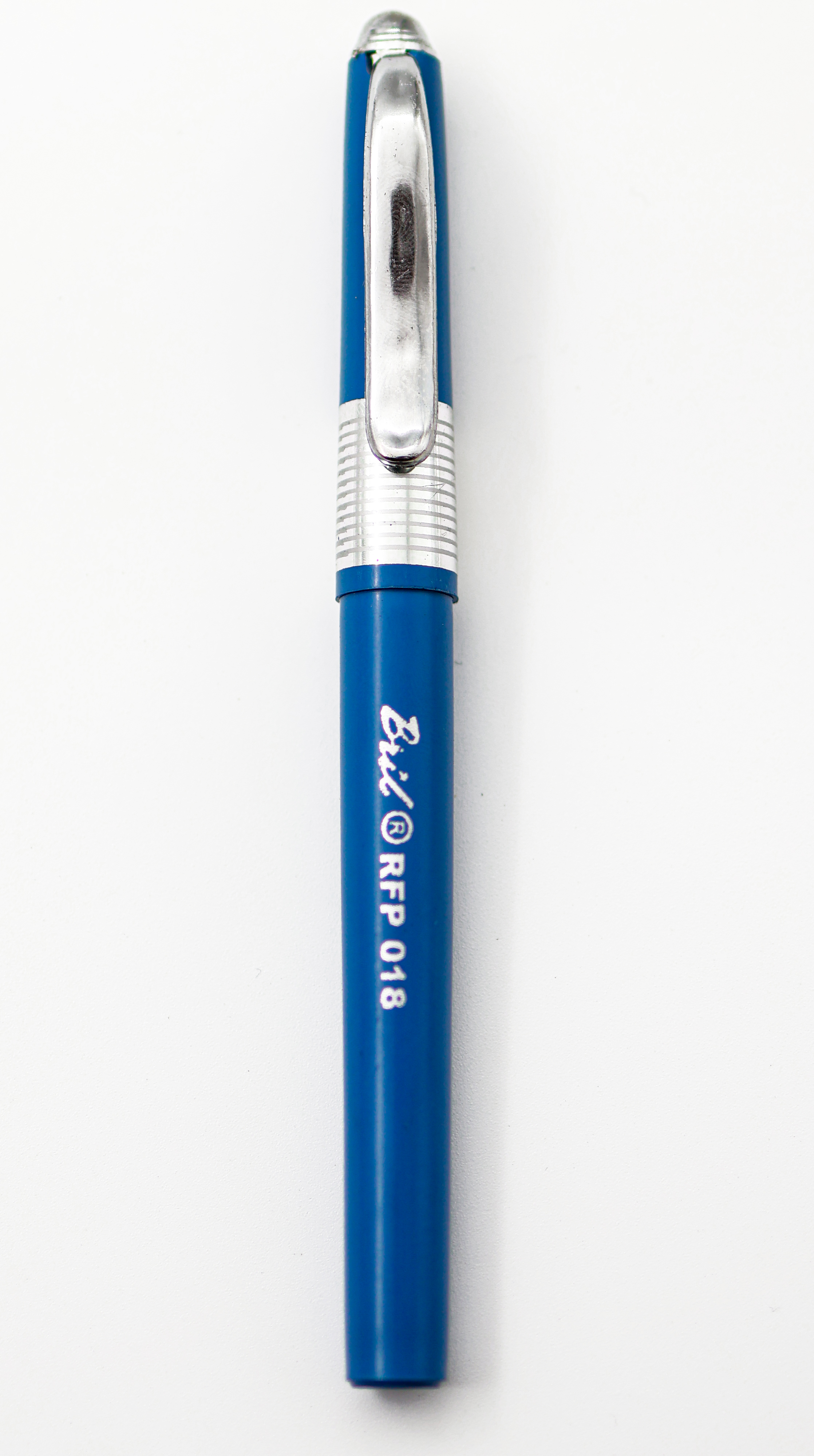Bril RFP 018 Blue Color Body With Fine Nib Silver Designed  Trim  Eye Dropper Fountain Pen SKU 24848