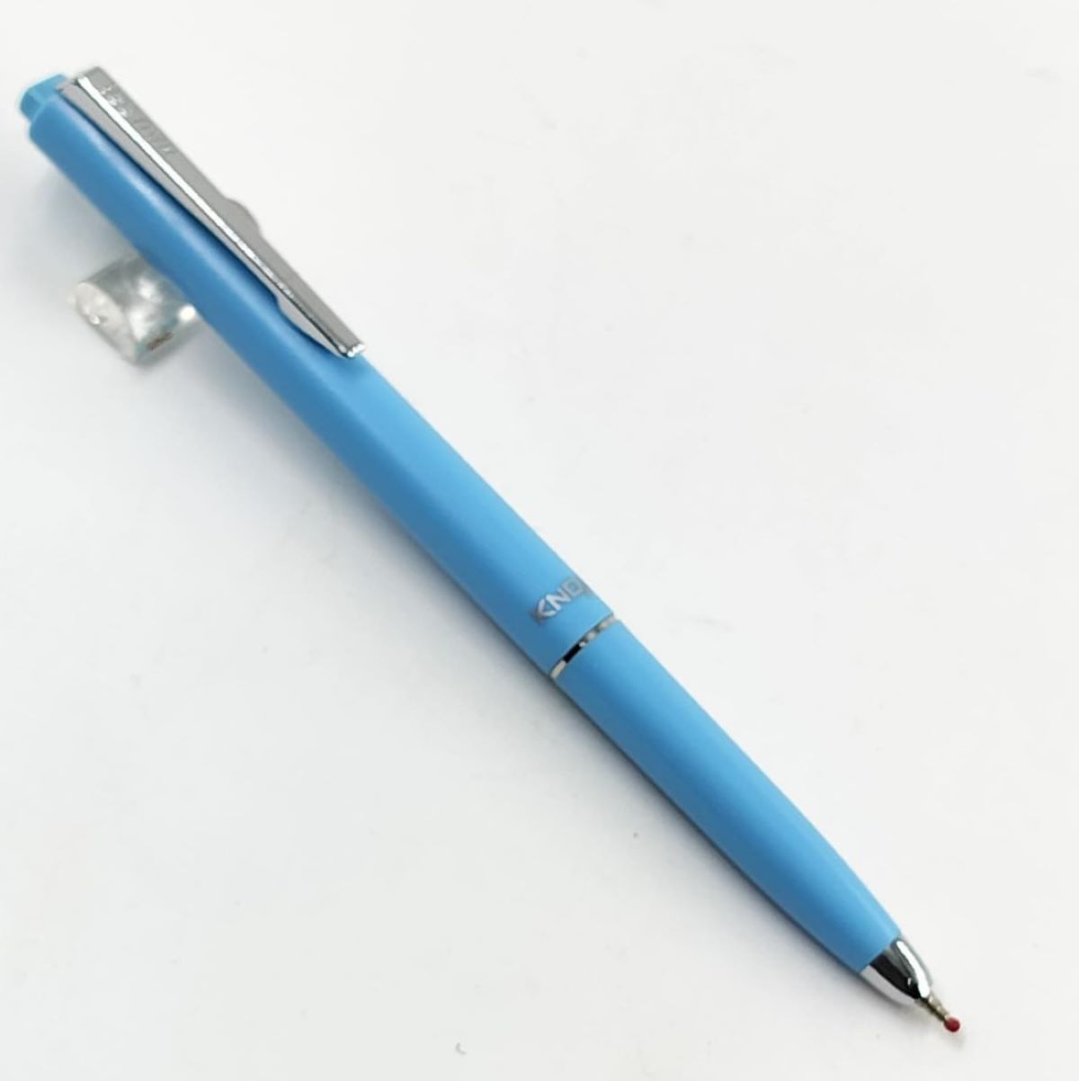 Hauser KNOX Sky Blue Color Body Silver Clip Retractable Type Ball Pen SKU 27109