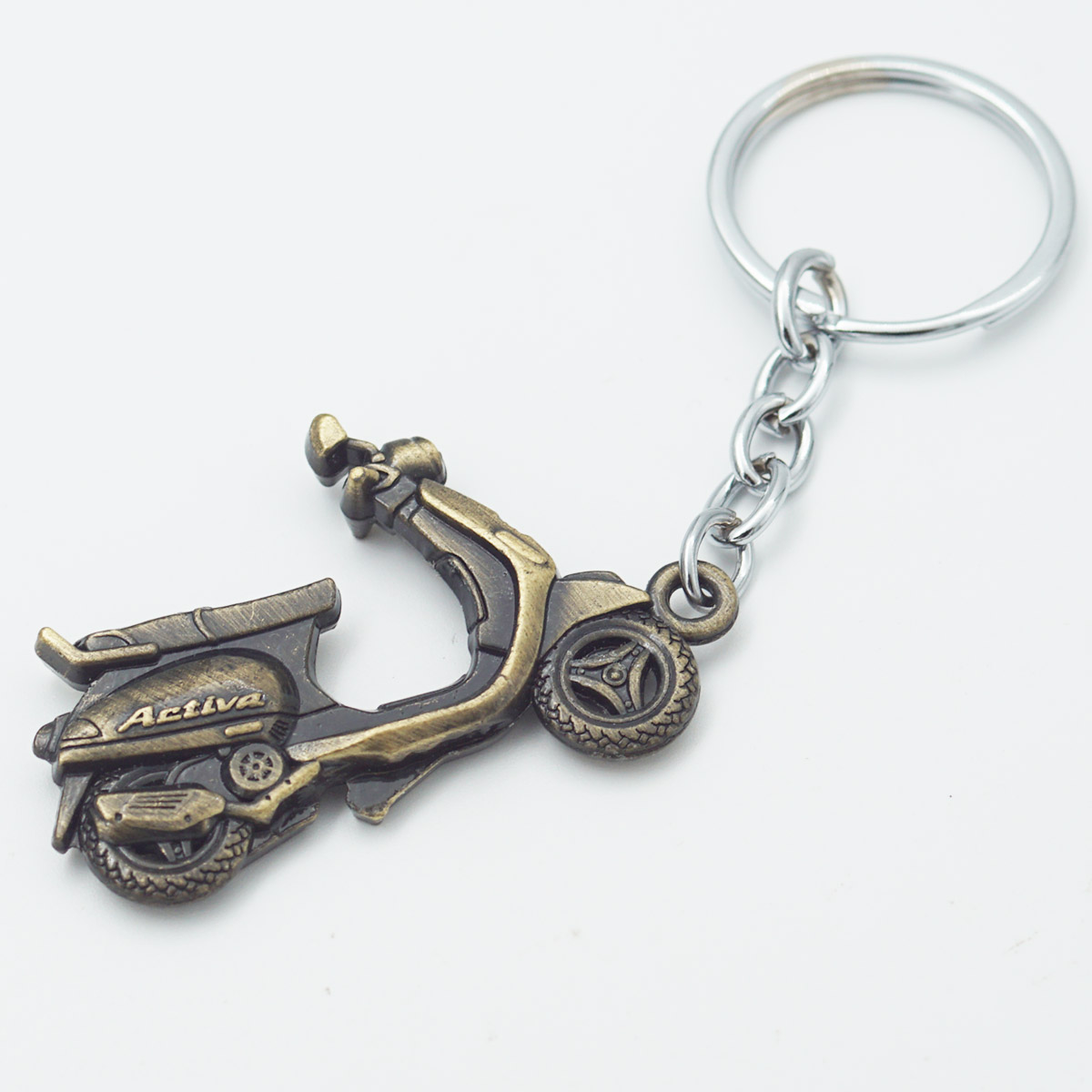 penhouse.in Golden Color Metal Activa Bike Keychian SKU KP175