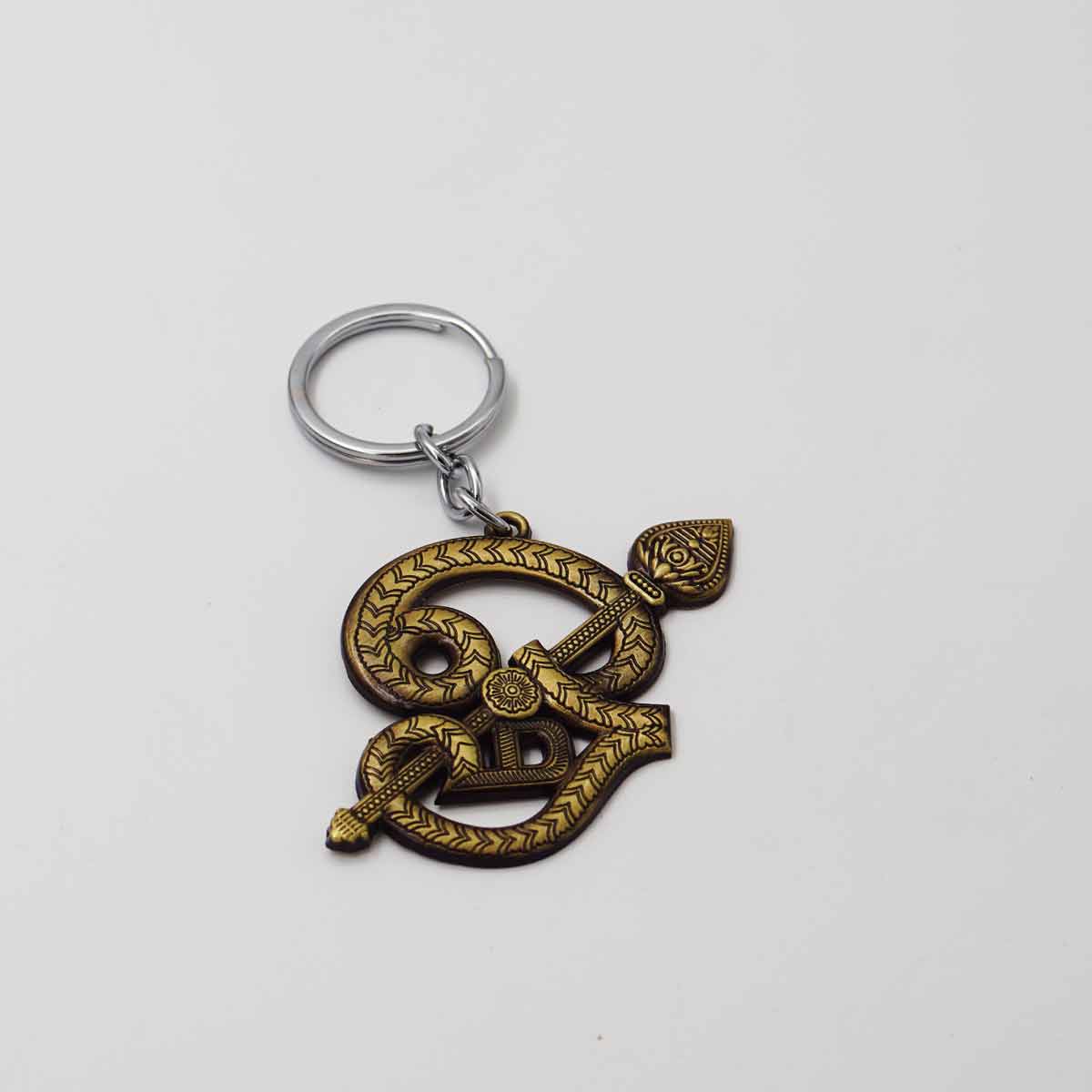 Penhouse.in Om In Vel Gold Keychain SKU KP248