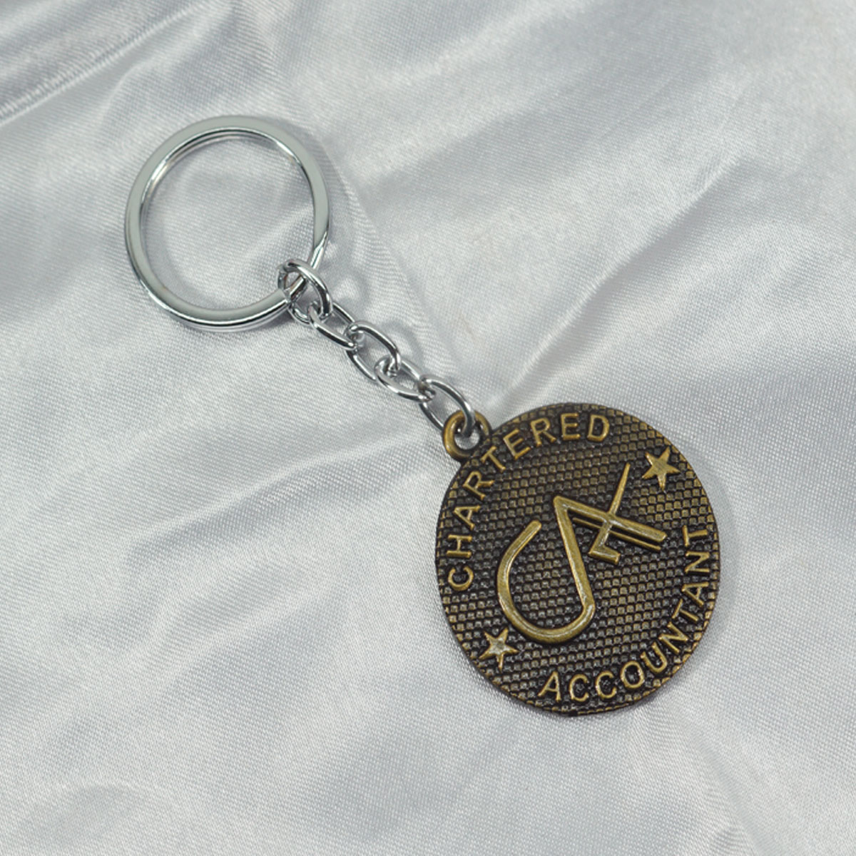 penhouse.in Gold Color Chartered  Accountant Symbol Keychain SKU KP308